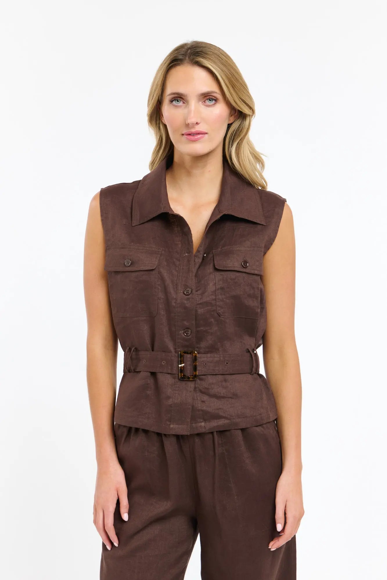 Perry Linen Vest 365 Days