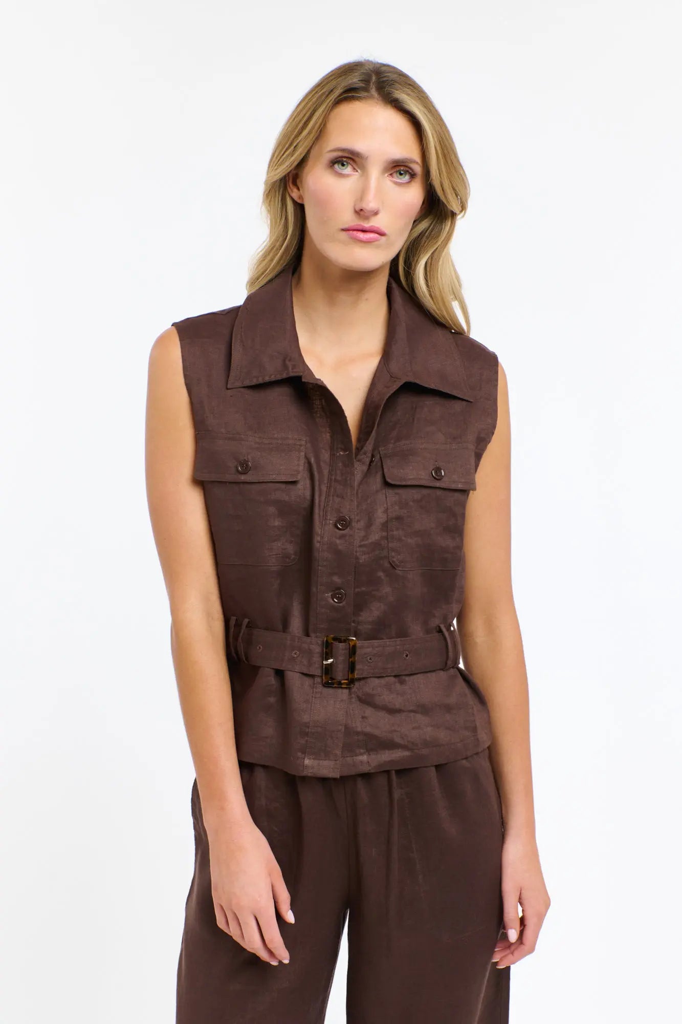 Perry Linen Vest 365 Days