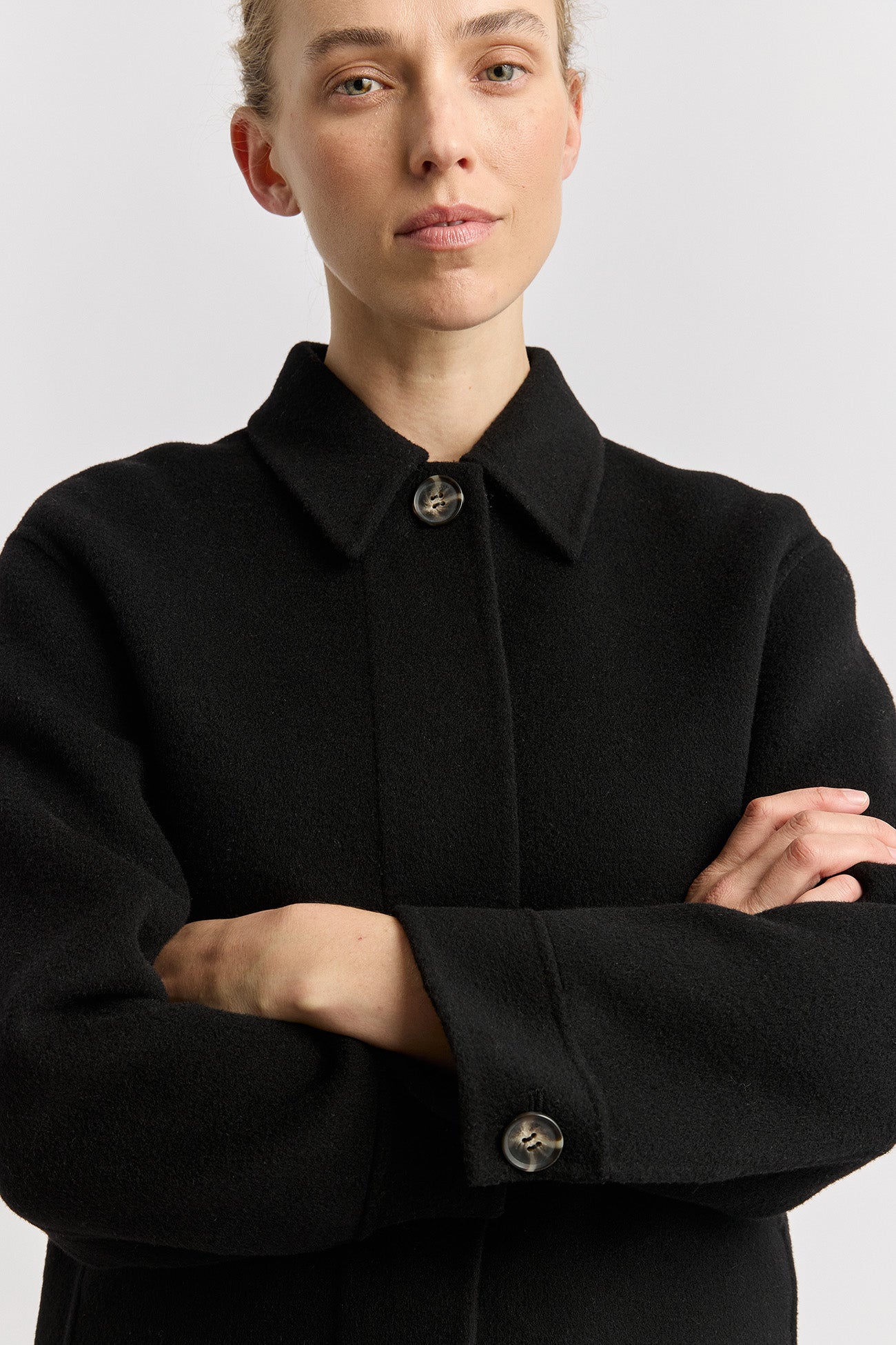 Button Front Wool Jacket
