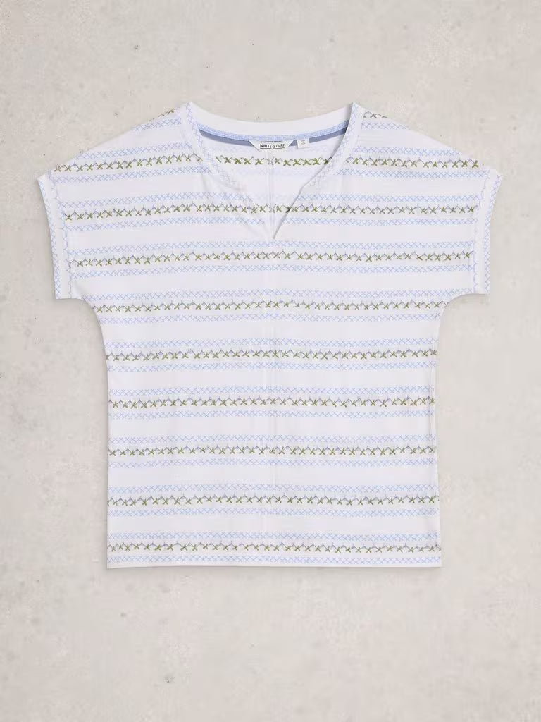 Nelly Print Embroidered Tee - view 5