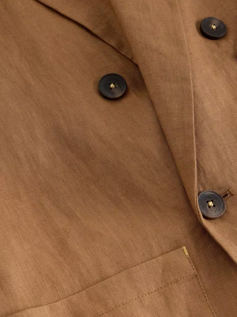 Sasha Linen Blazer - view 5