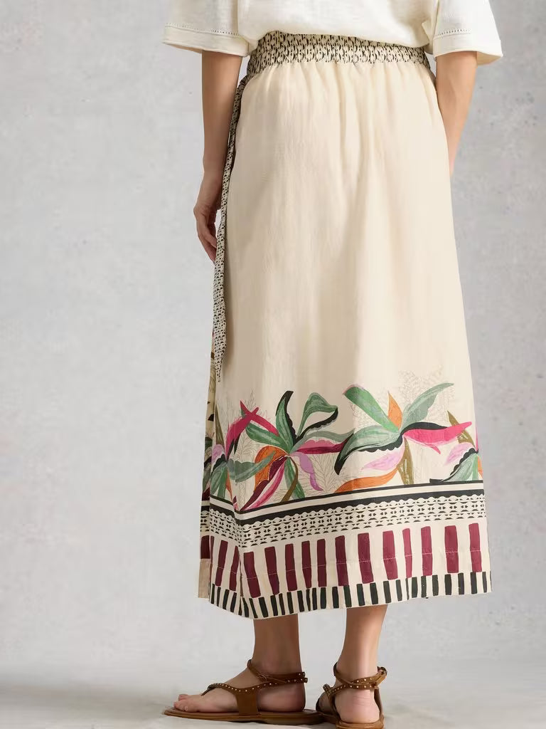 White Stuff natural print wrap skirt - view 2
