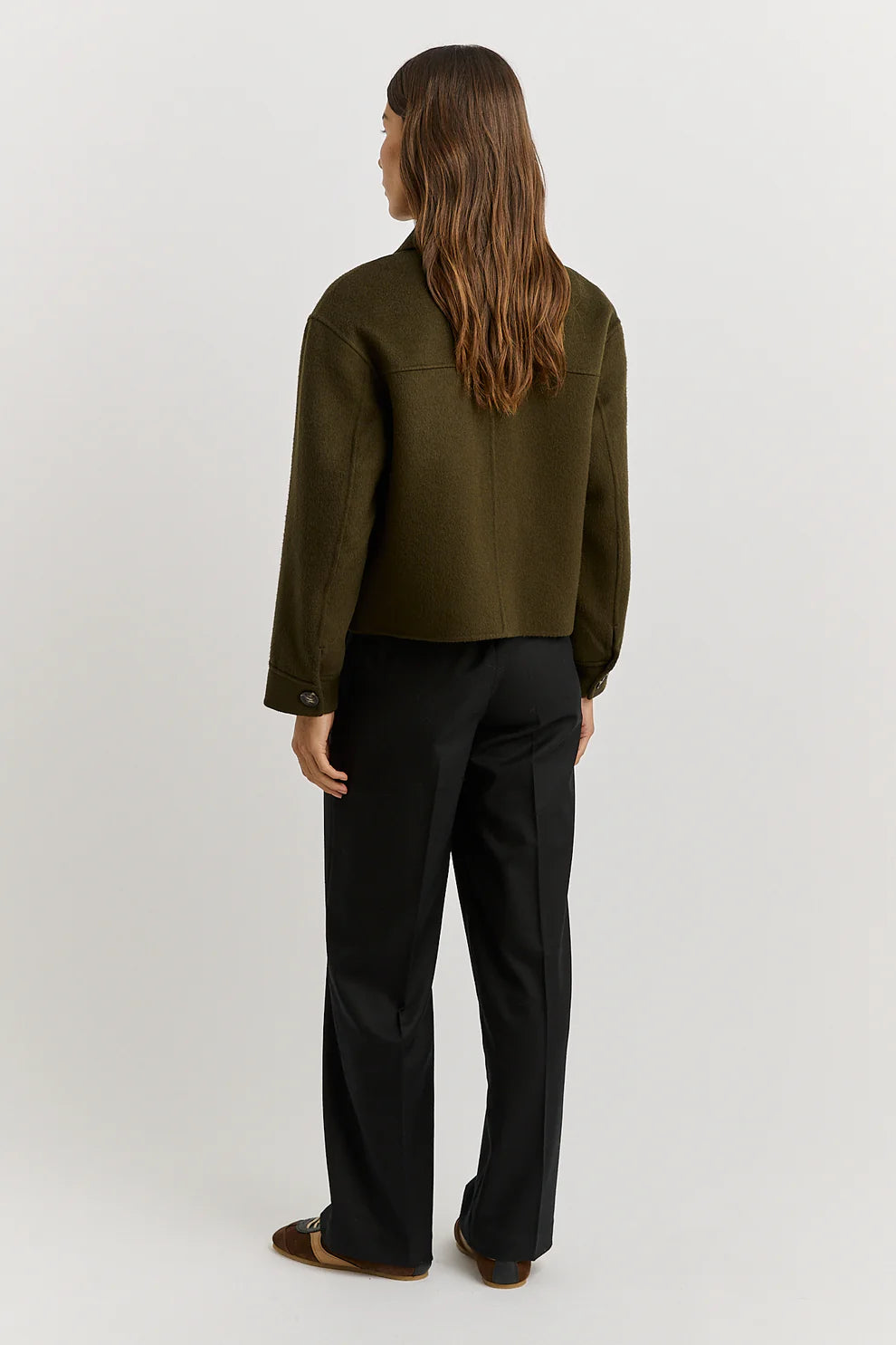 Button Front Wool Jacket