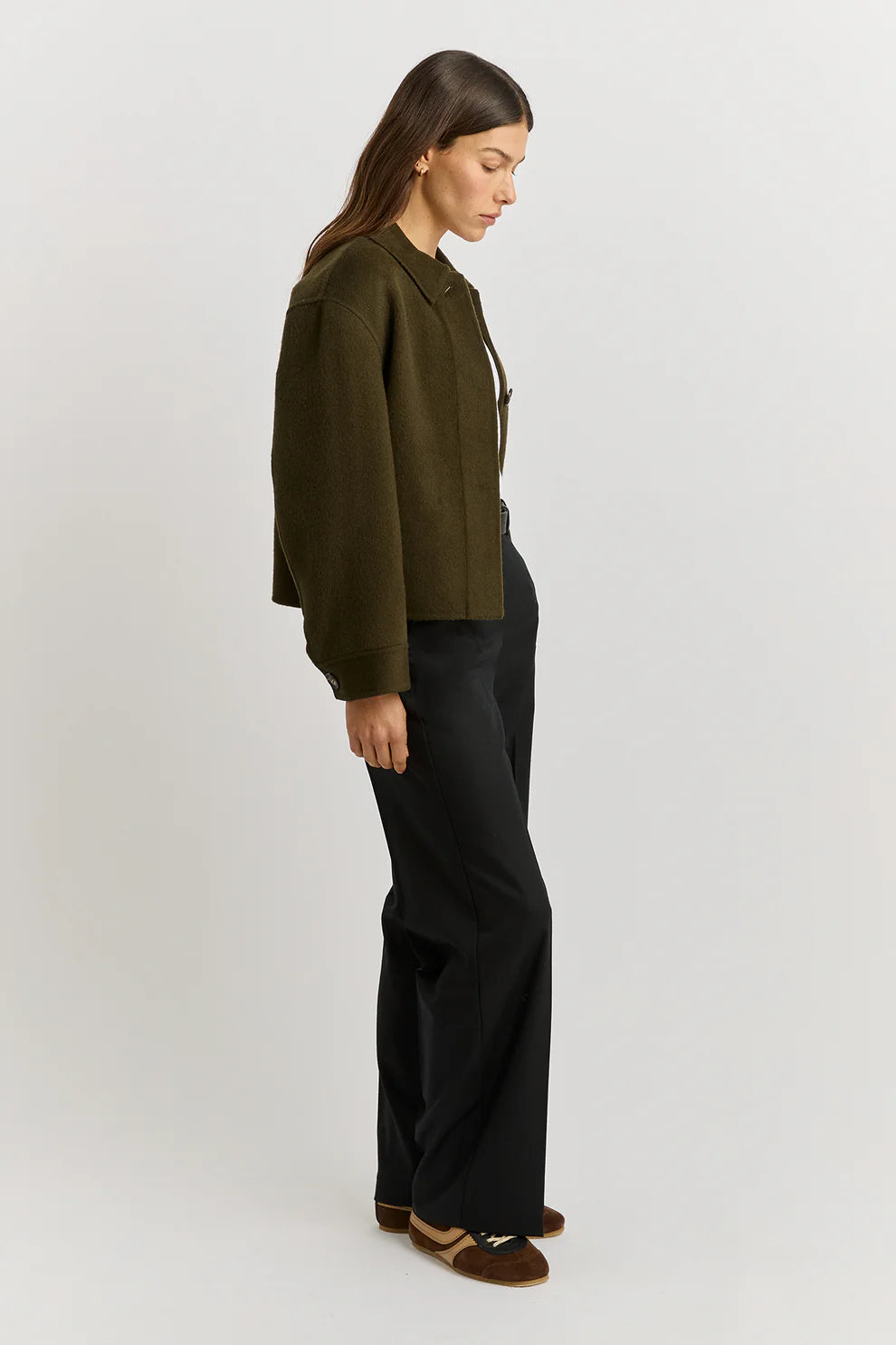 Button Front Wool Jacket