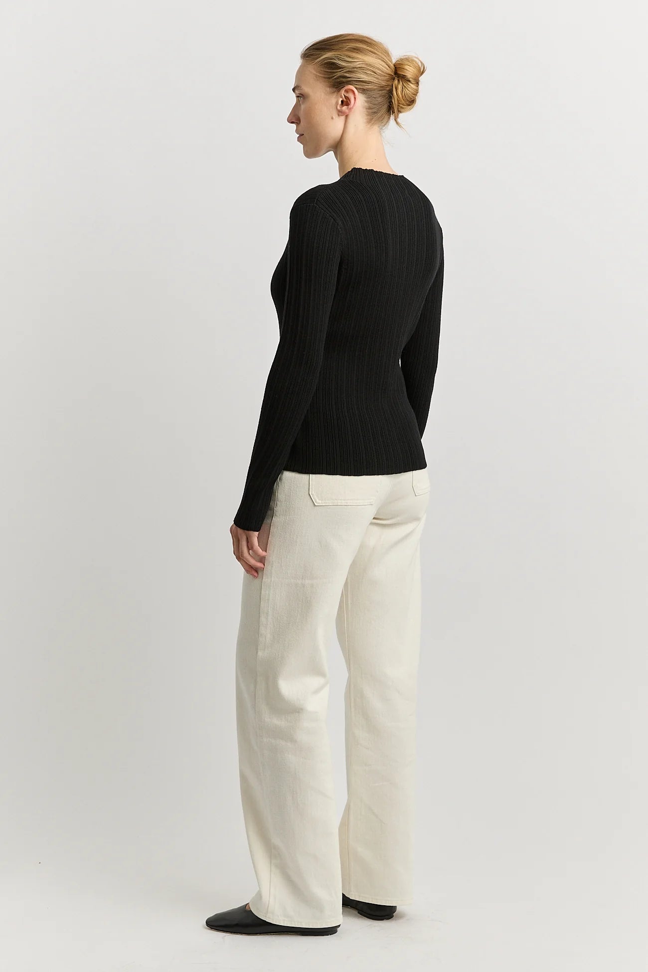 VARIEGATED RIB CARDIGAN