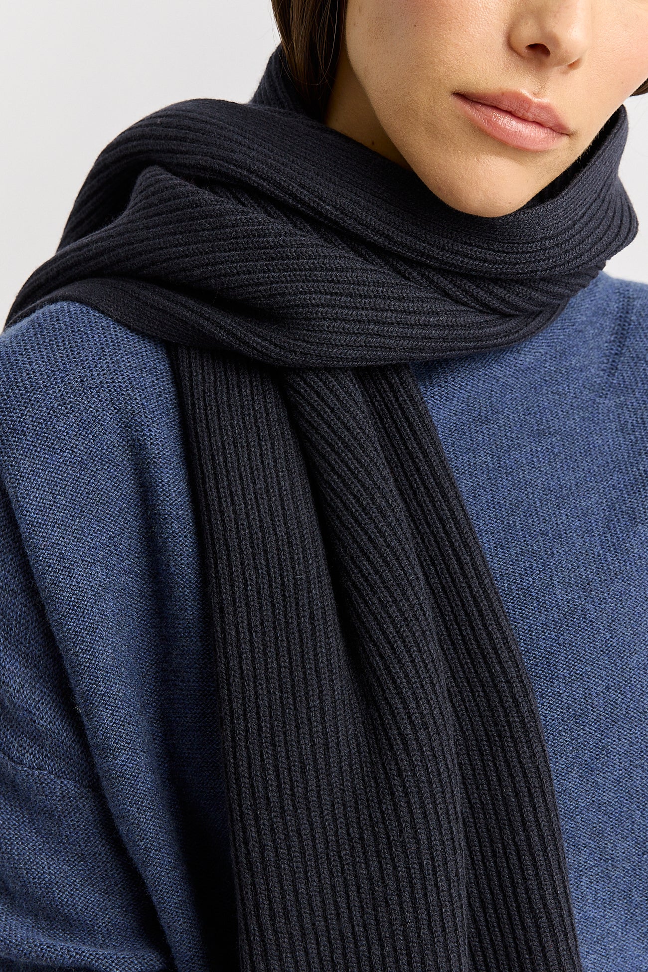 Fine Rib Scarf
