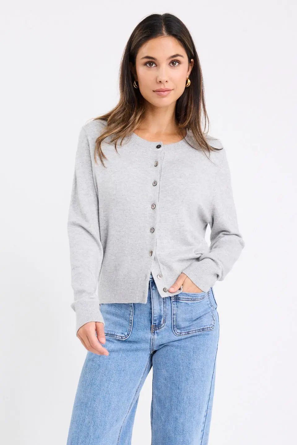 Autograph Cashmere Blend Crewneck Cardigan Stories Be Told