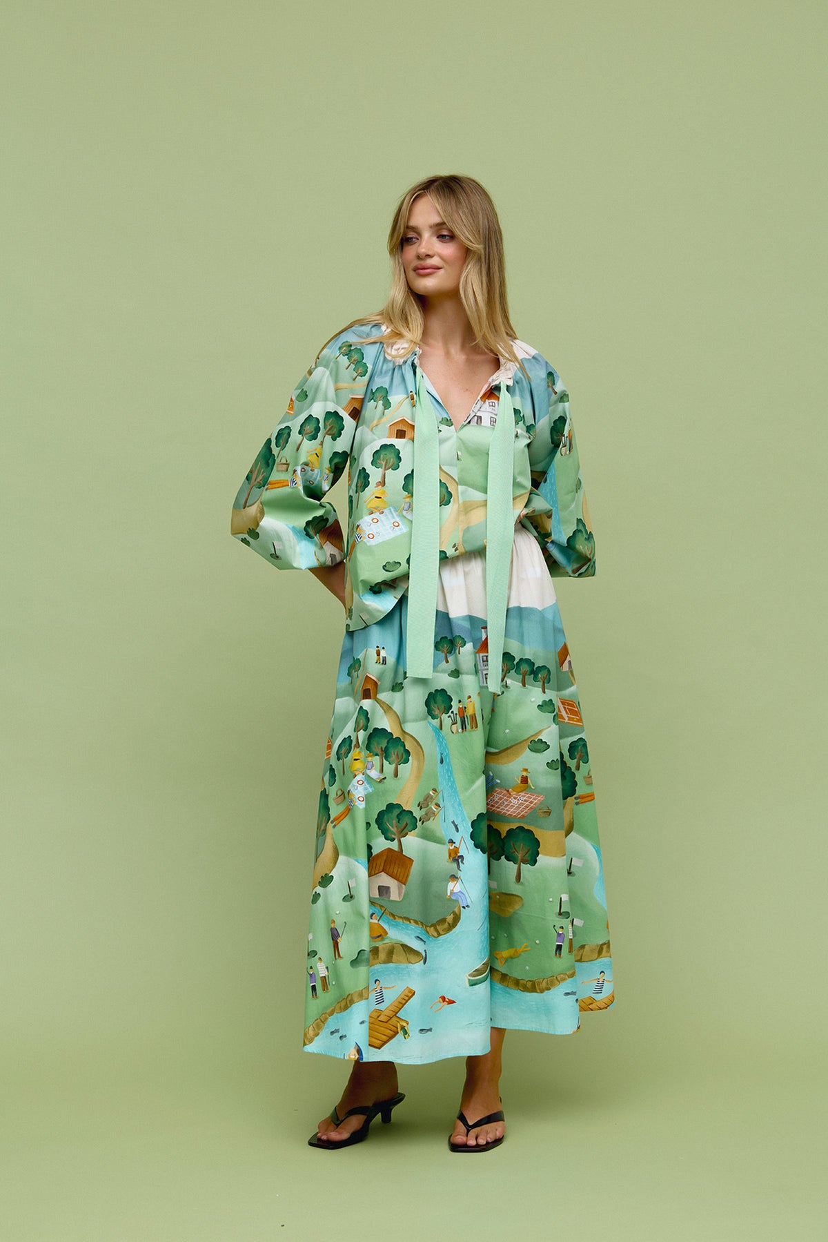 Lawns Maxi Skirt by Binny, view 2