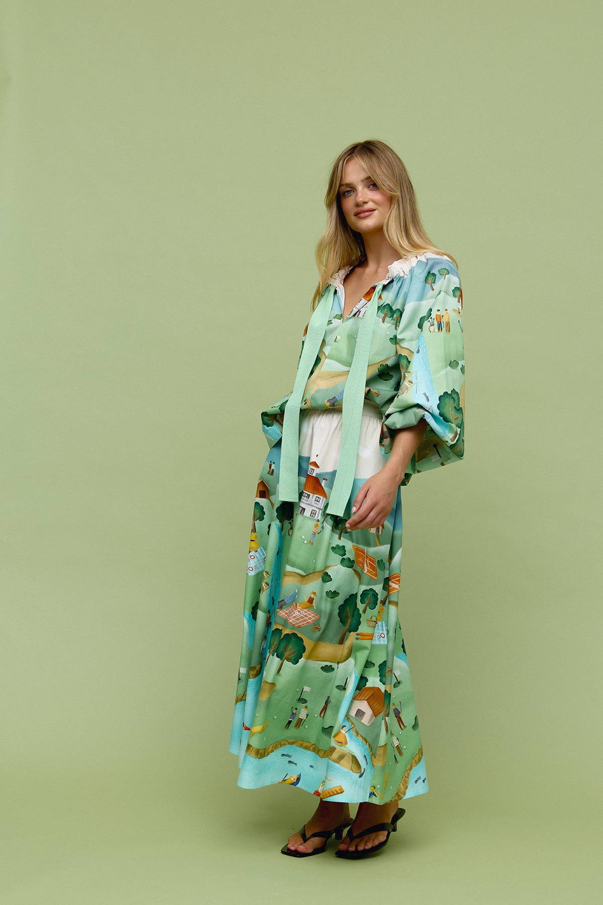 Lawns Maxi Skirt by Binny, view 4