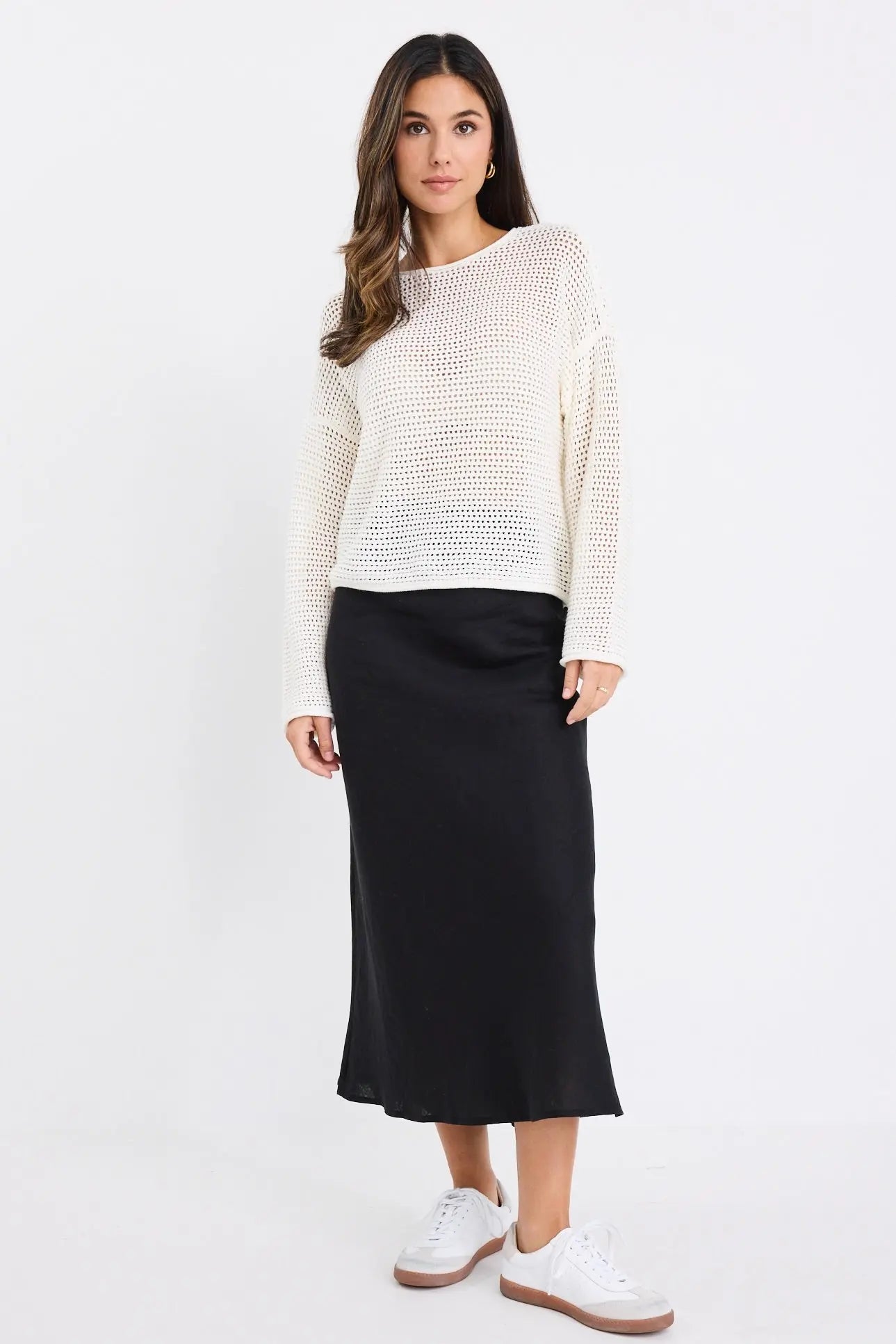 Bliss Linen Bias Midi Skirt ReUnion Label