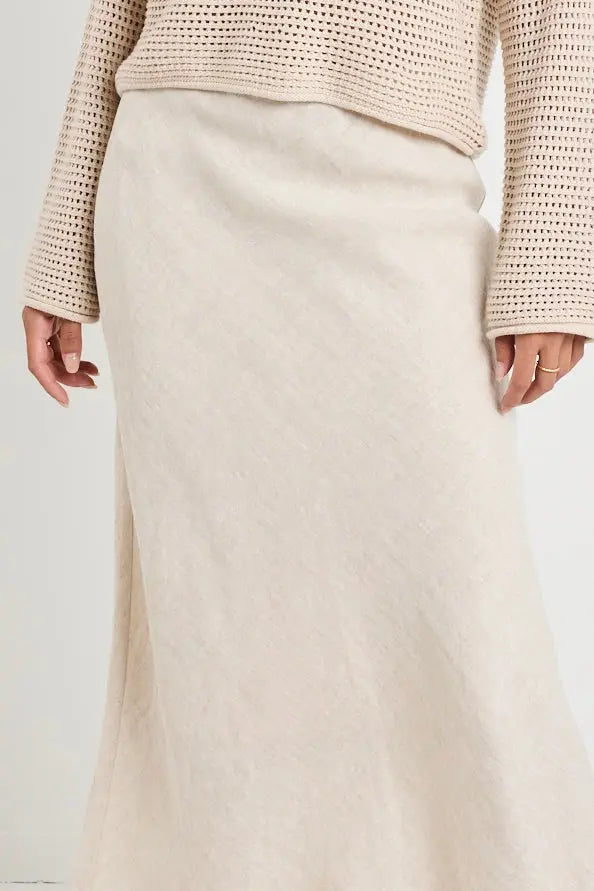 Bliss Linen Bias Midi Skirt ReUnion Label