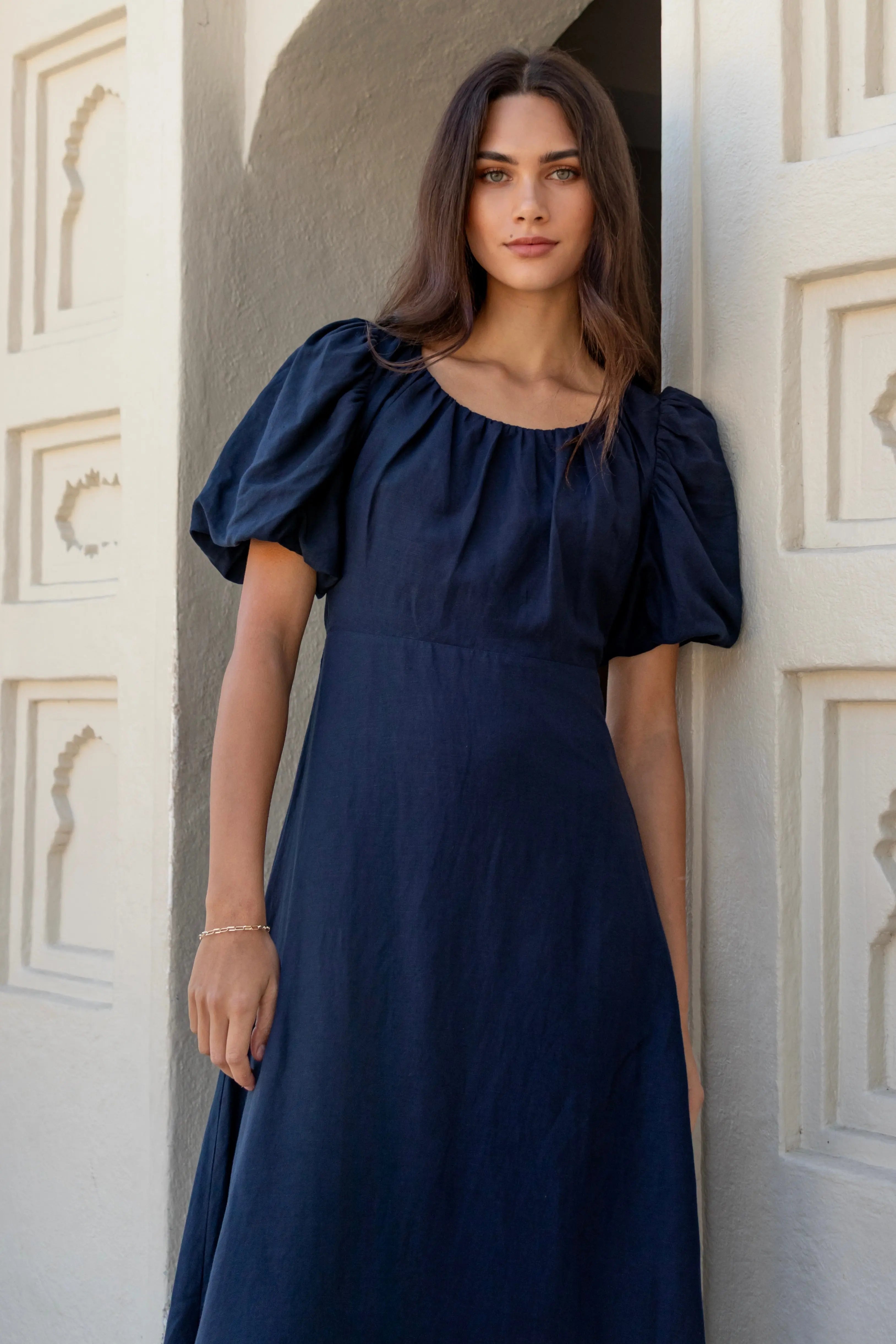 Chorus Puff Sleeve Maxi Dress Stories Be Told