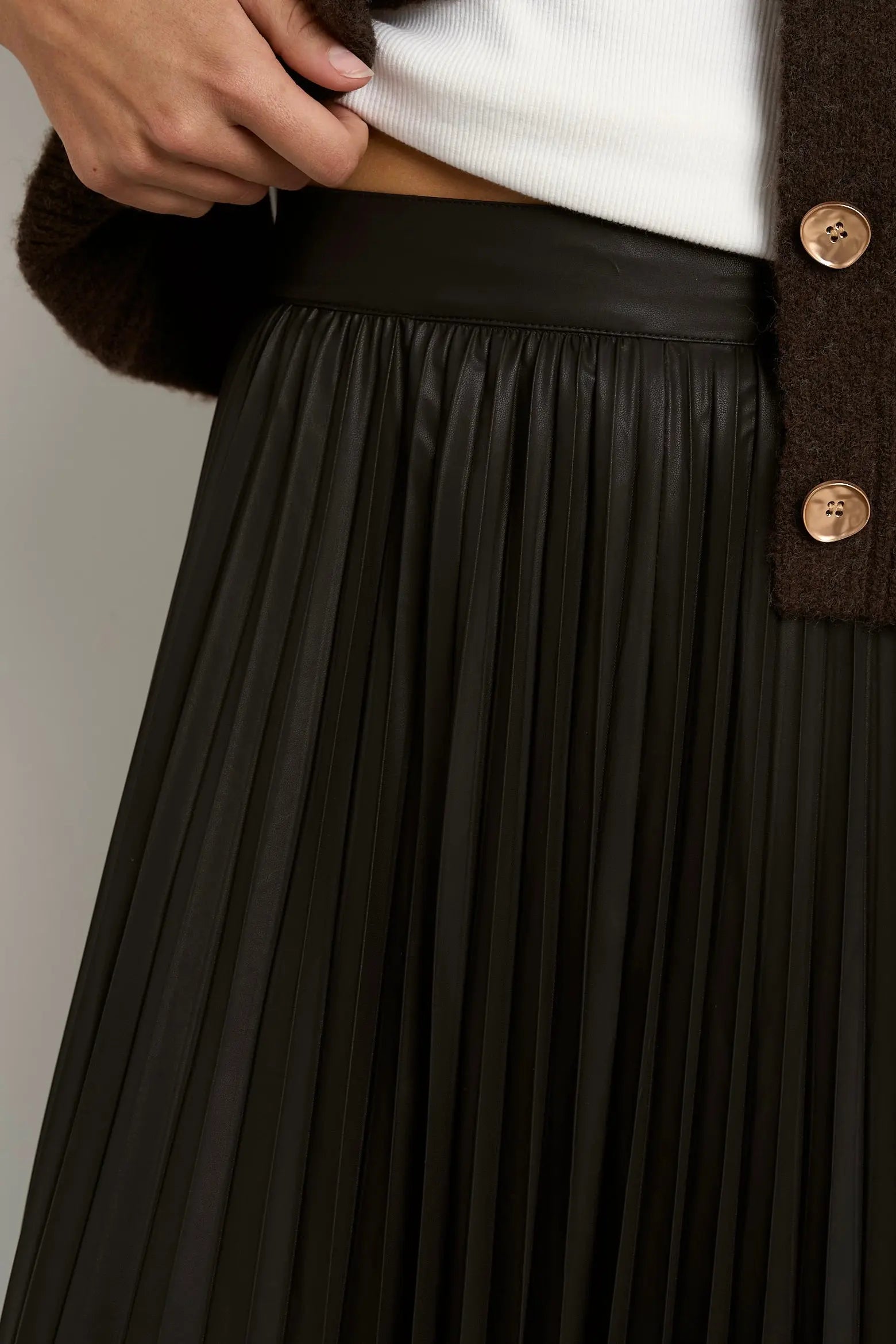 Crystalised Pleated Midi Skirt Among the Brave