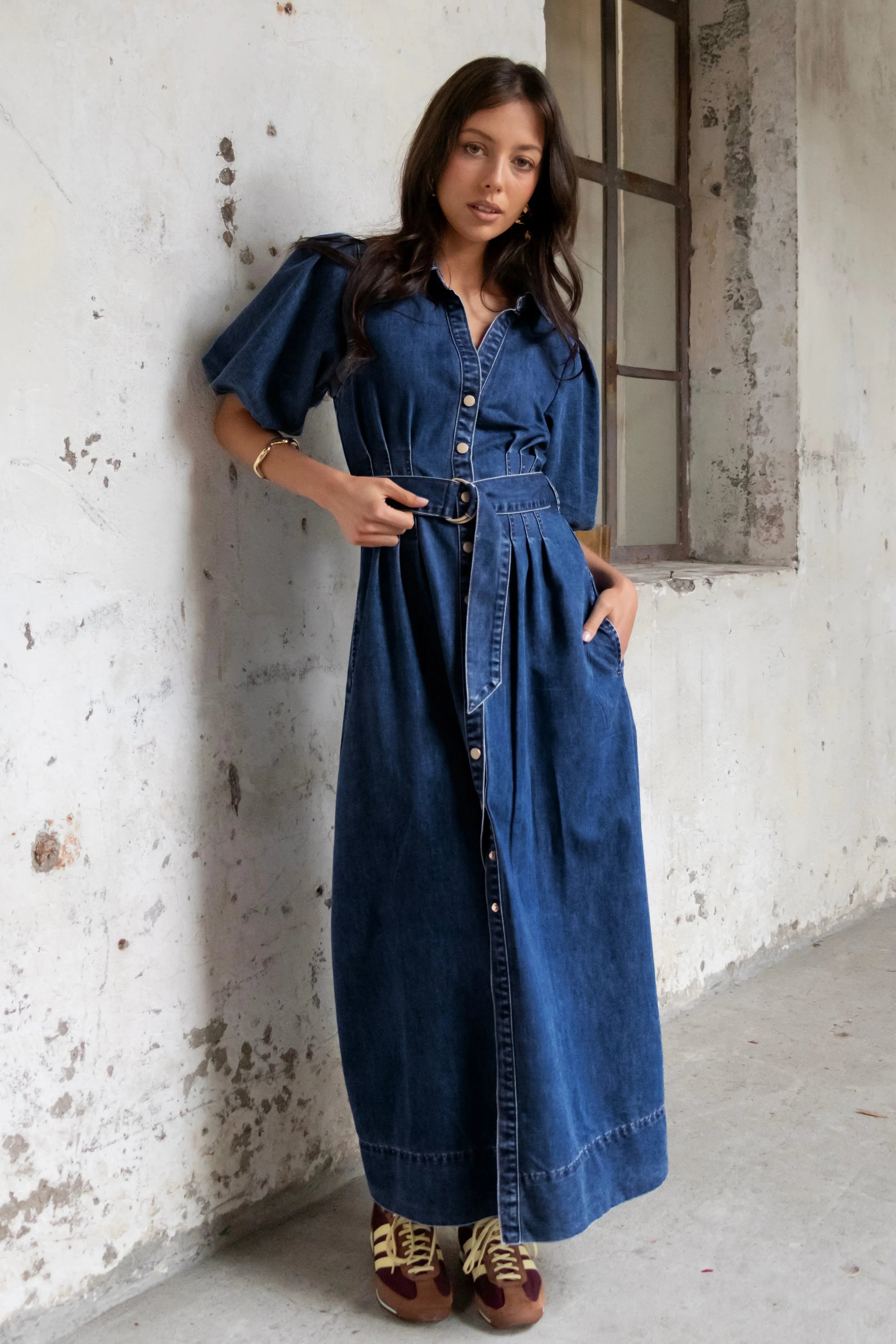 Dusk Puff Sleeve Maxi Dress Among the Brave