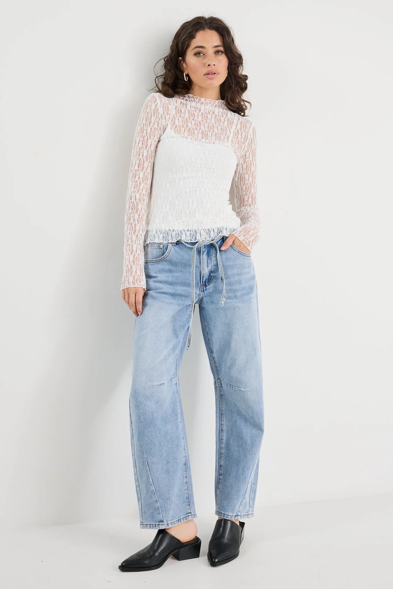Giving Lace Long Sleeve Top
