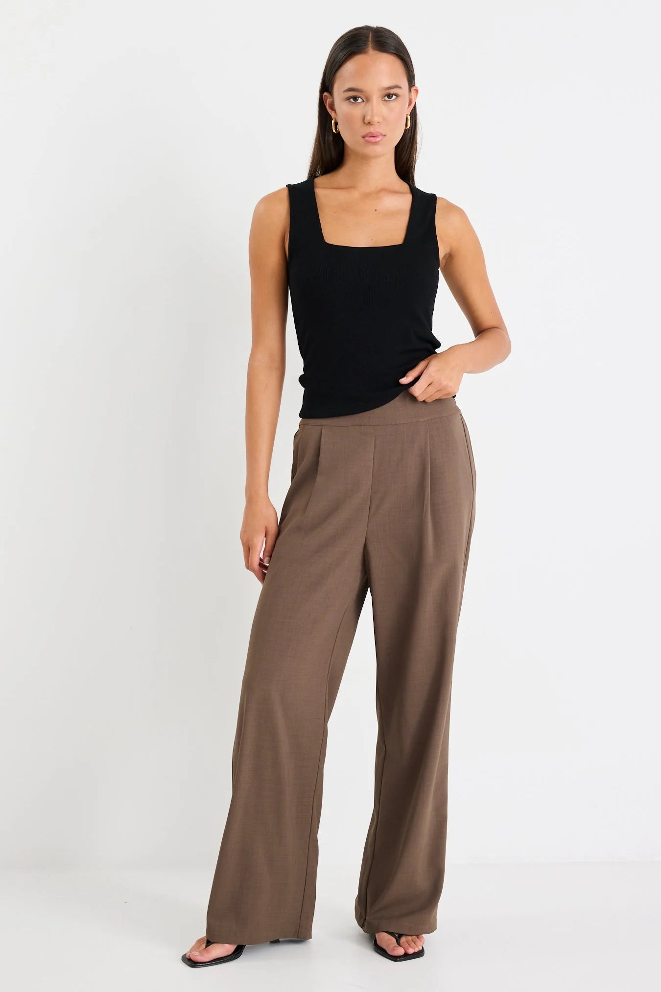Instinctive Twill Wideleg Elastic Back Pants