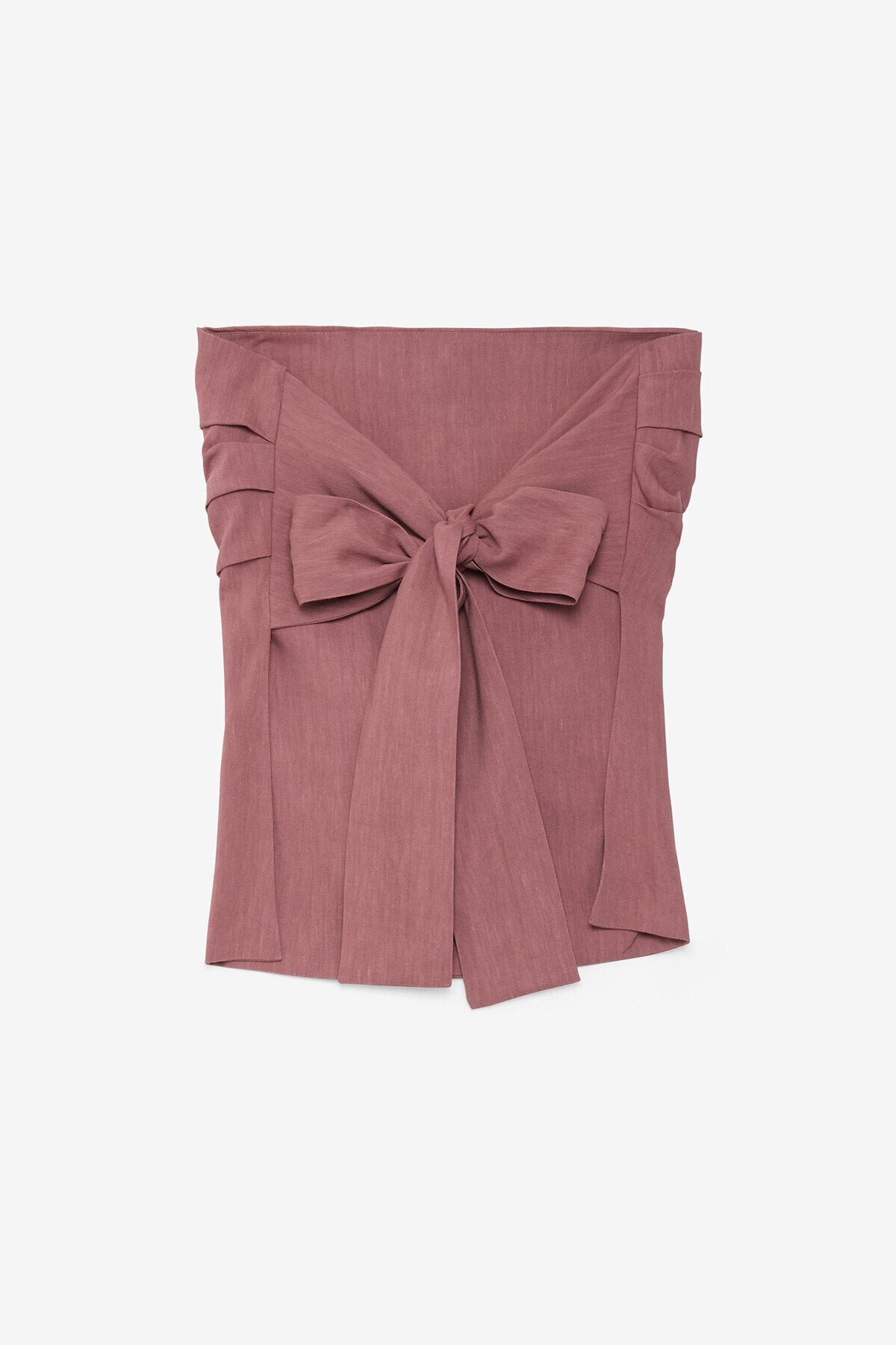 Linen Blend Bandeau Top