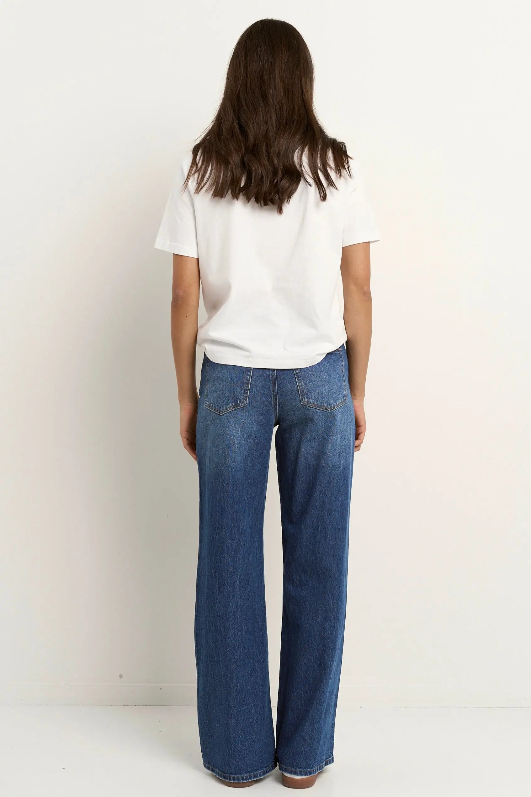 Manhattan Mid Rise Side Stripe Wide Leg Jean Stories Be Told