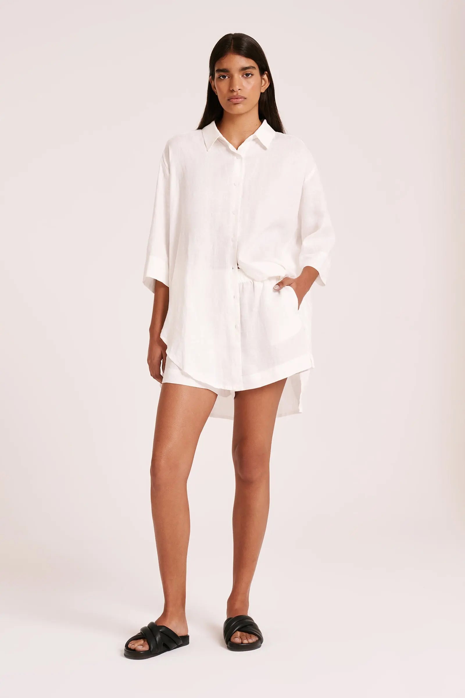 Lounge Linen Short Nude Lucy