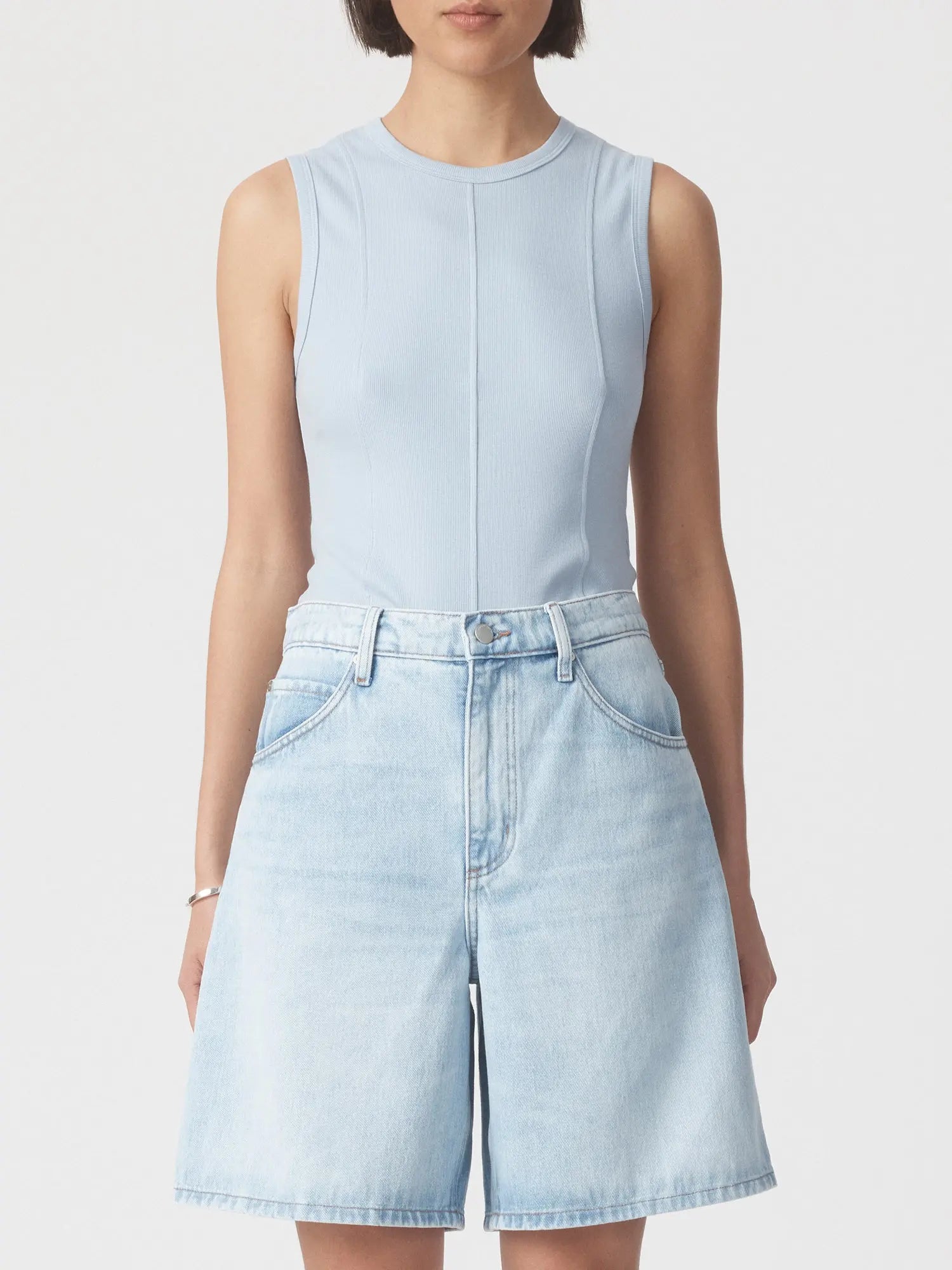 Panelled Rib Tank Nobody Denim