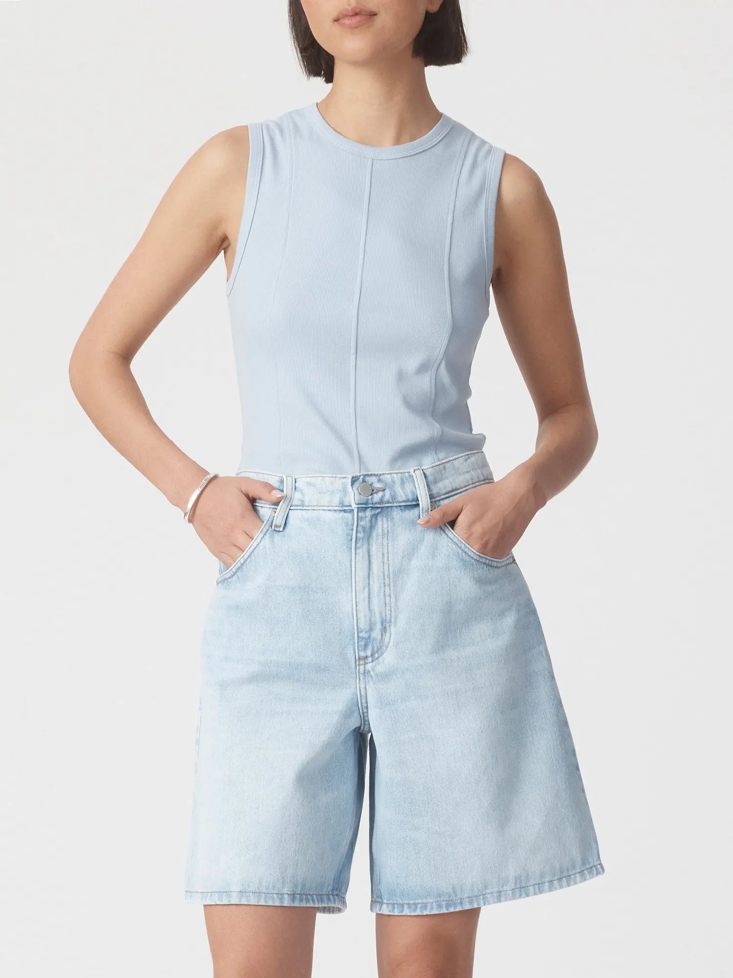 Panelled Rib Tank Nobody Denim
