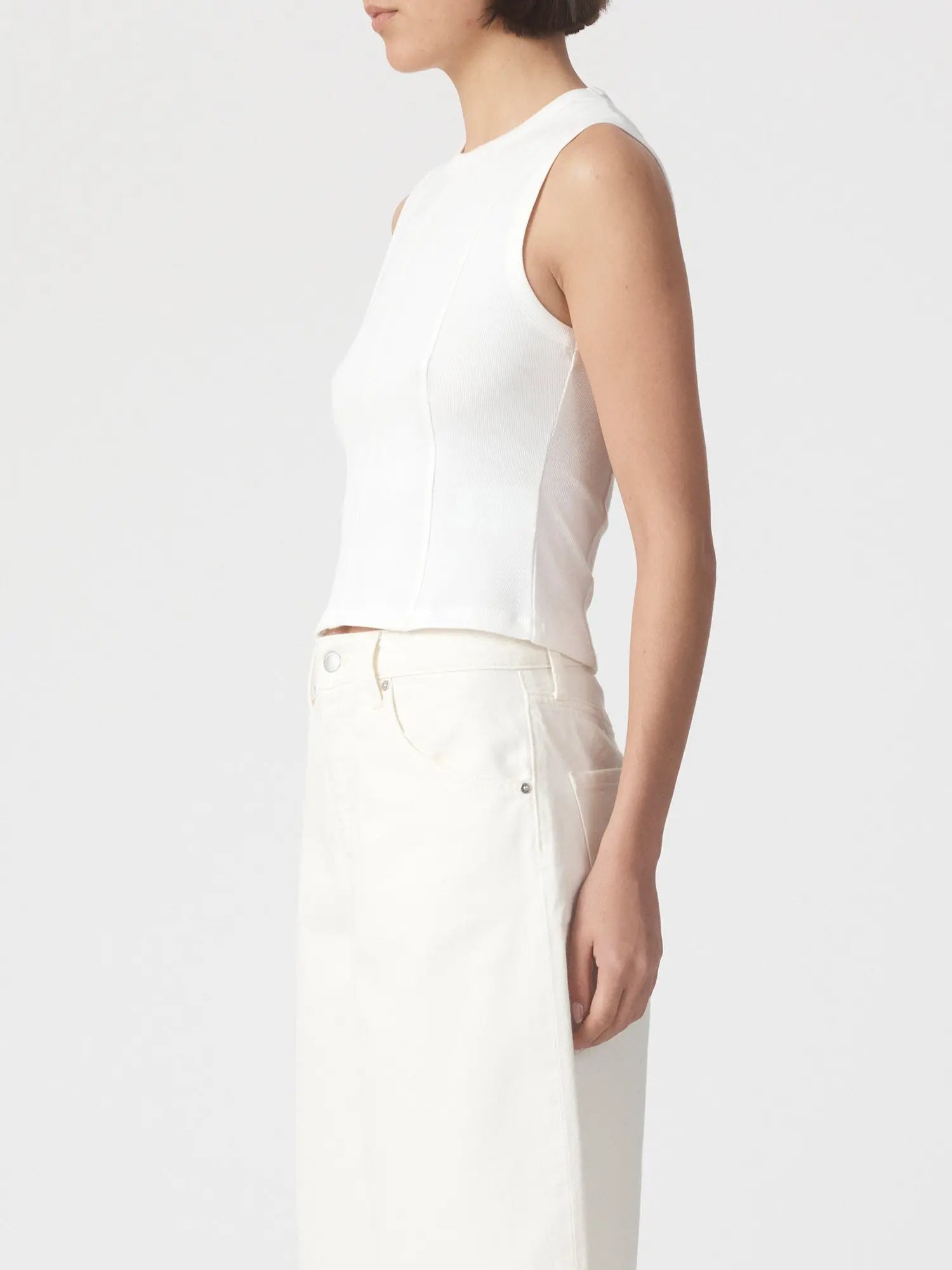 Panelled Rib Tank Nobody Denim