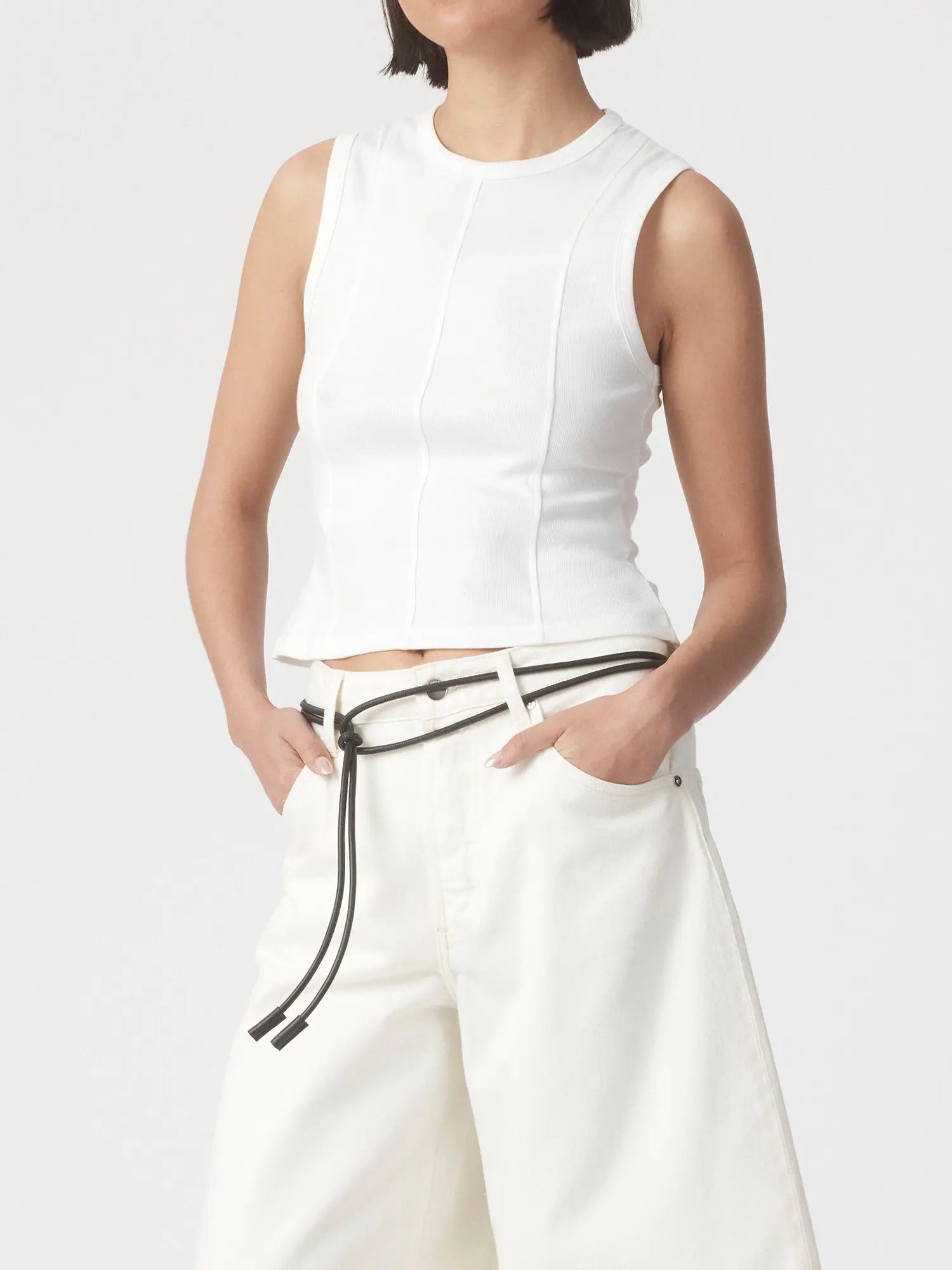 Panelled Rib Tank Nobody Denim