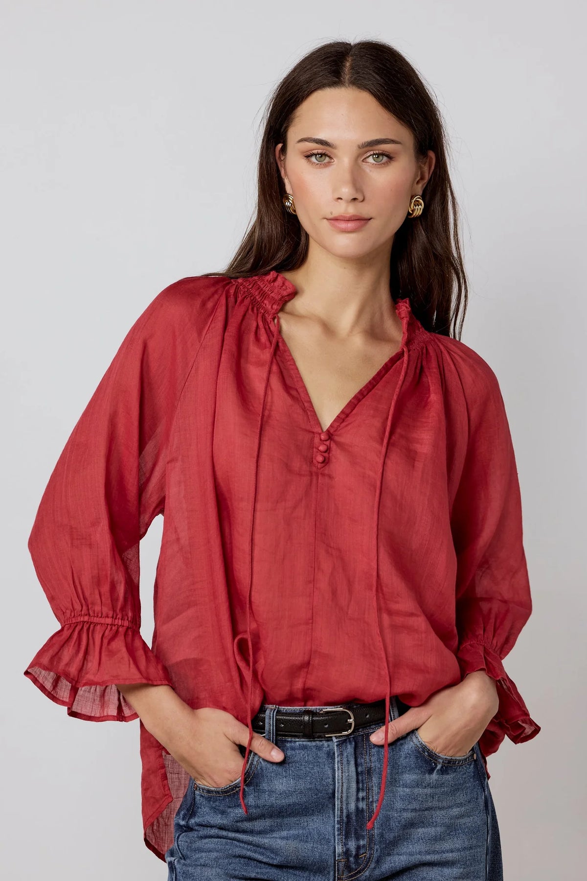 Among the Brave Odyssey Georgette Top - view 8