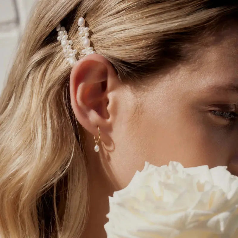 Mini Pearl Hoops Saint Valentine