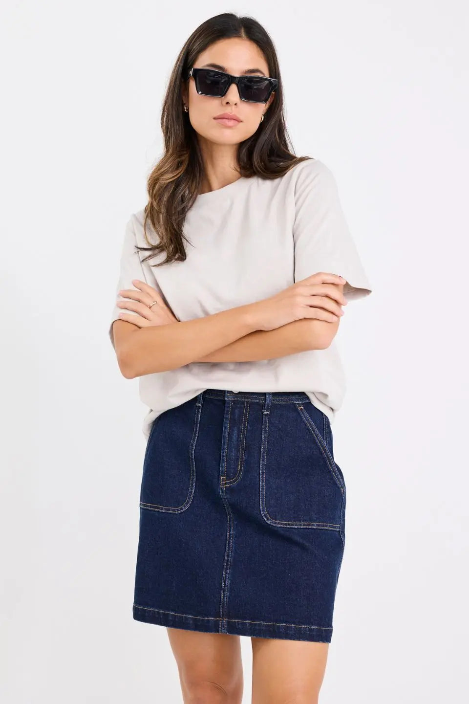 Orchard Front Denim Mini Skirt Ivy + Jack