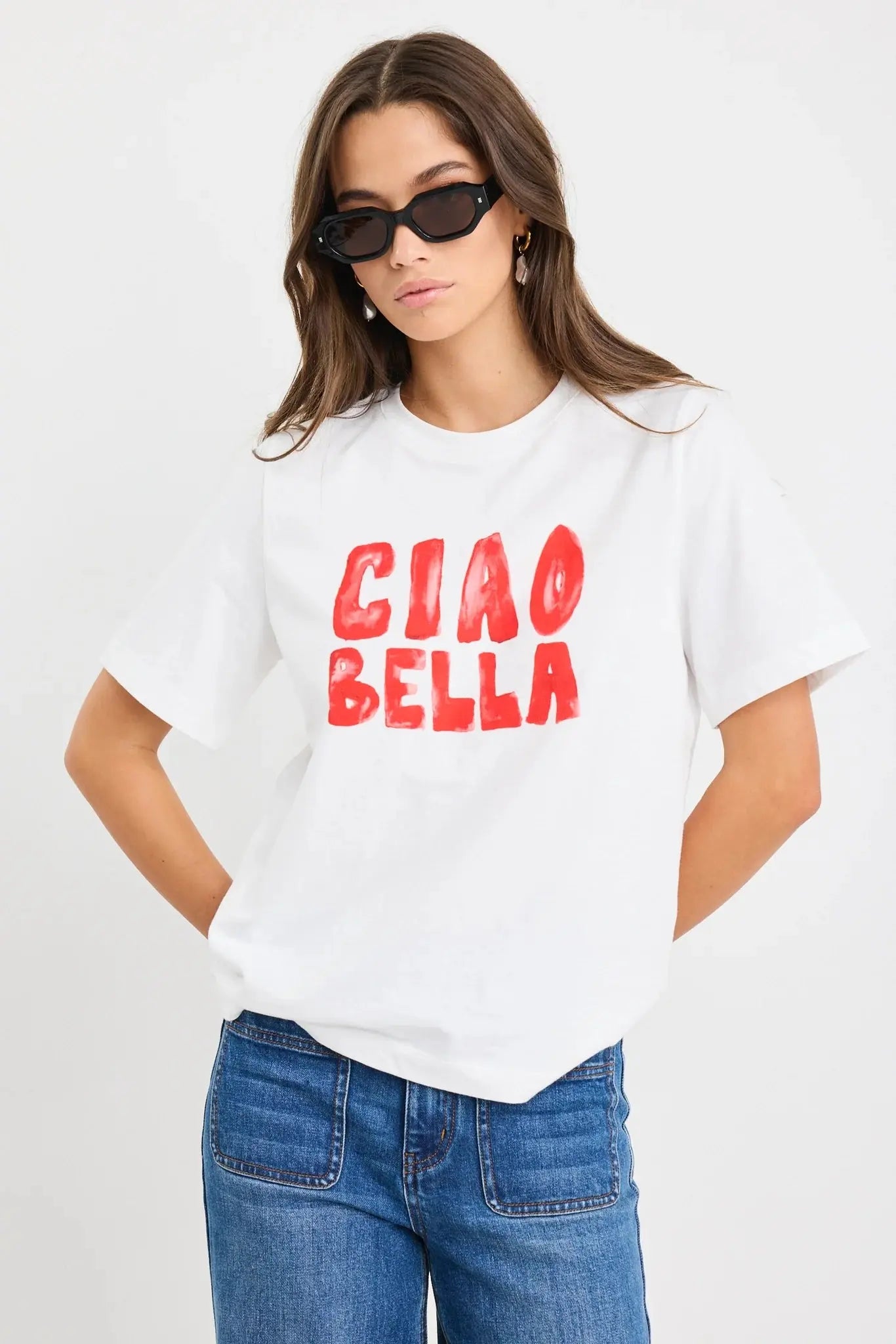 Paradiso Ciao Print Ivory Boxy Tee Among the Brave