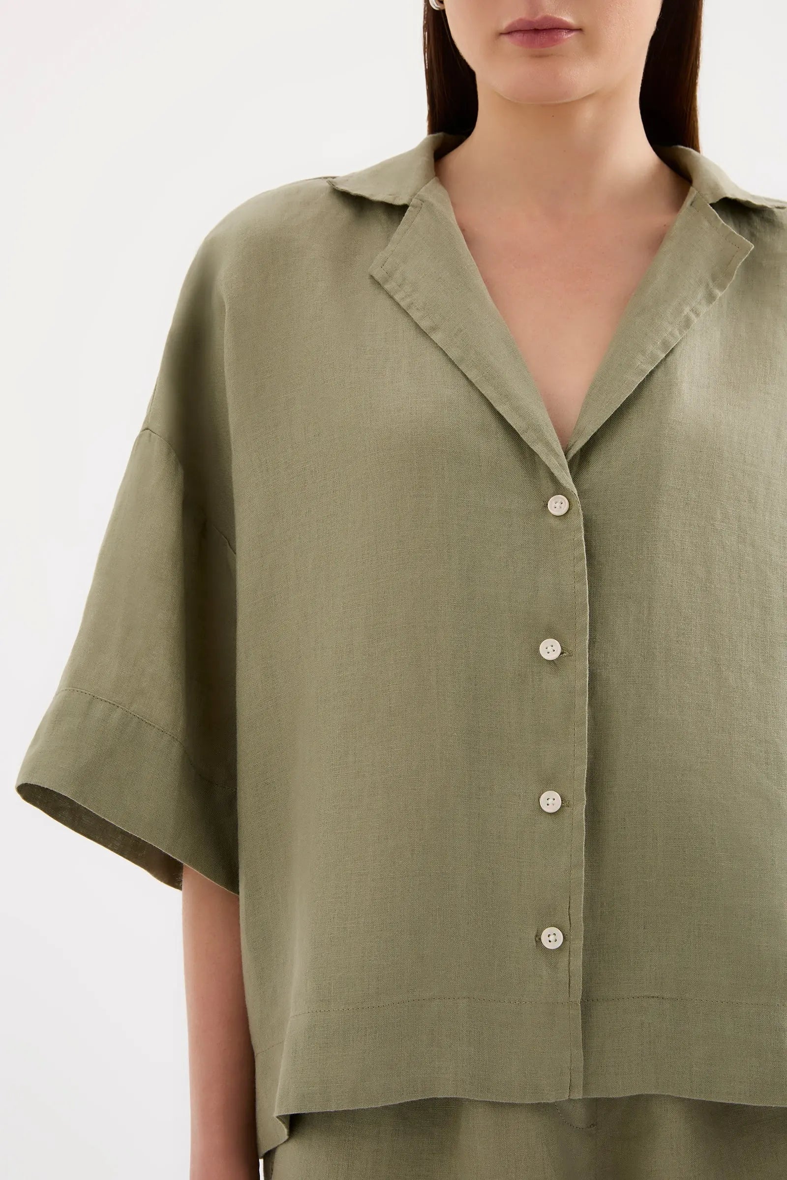 Lounge Linen Shirt Nude Lucy