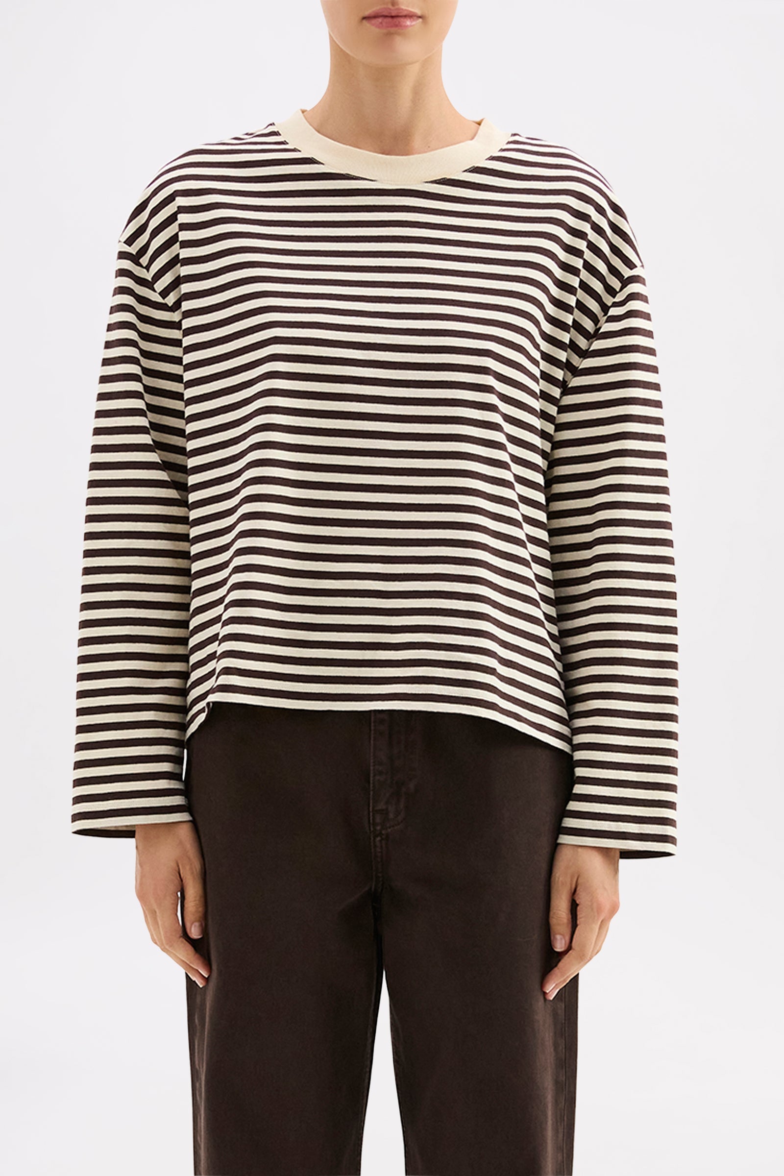 Organic Stripe Ls Tee