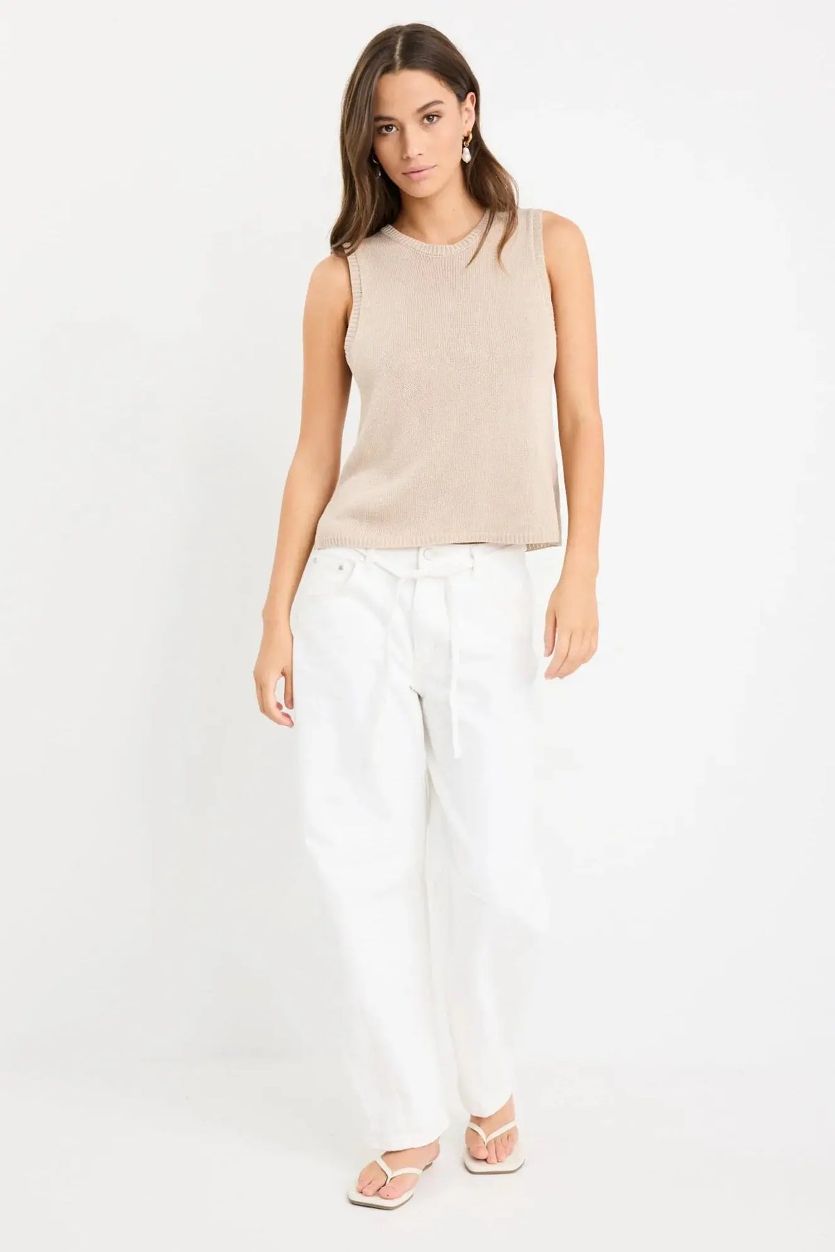 Salute Relaxed Sleeveless Knit Tank Top Among the Brave