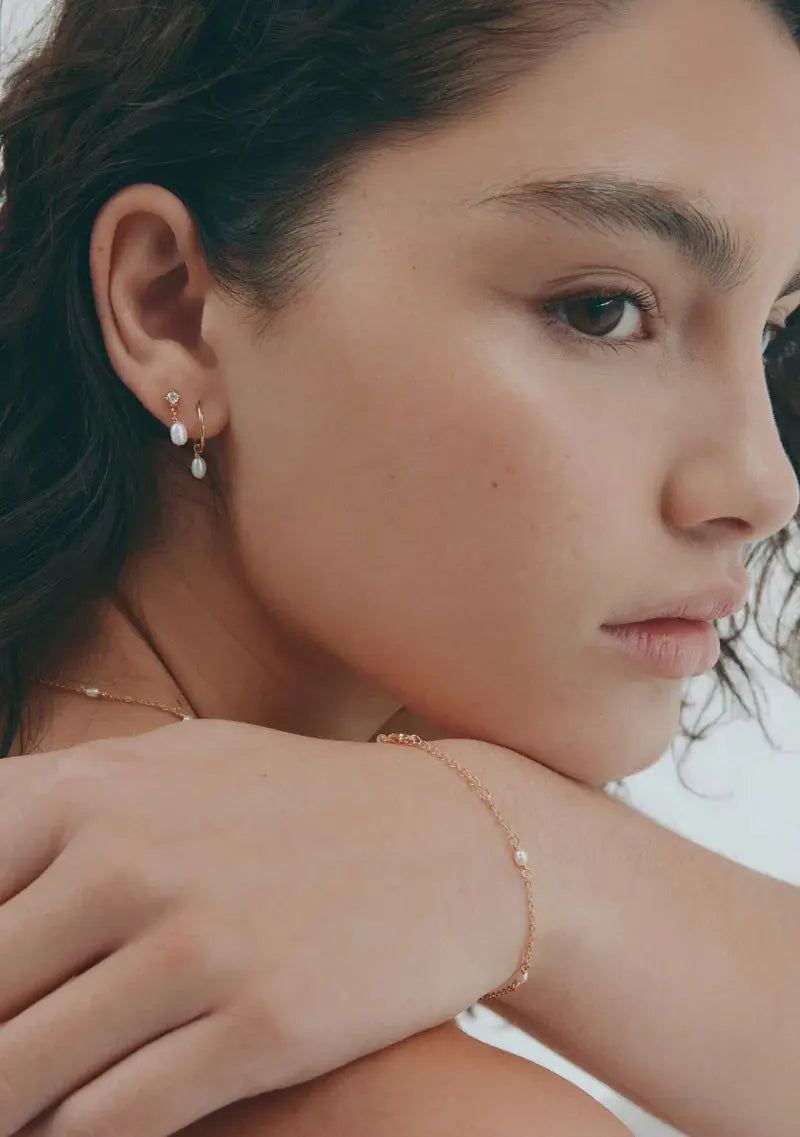 Mini Pearl Hoops Saint Valentine