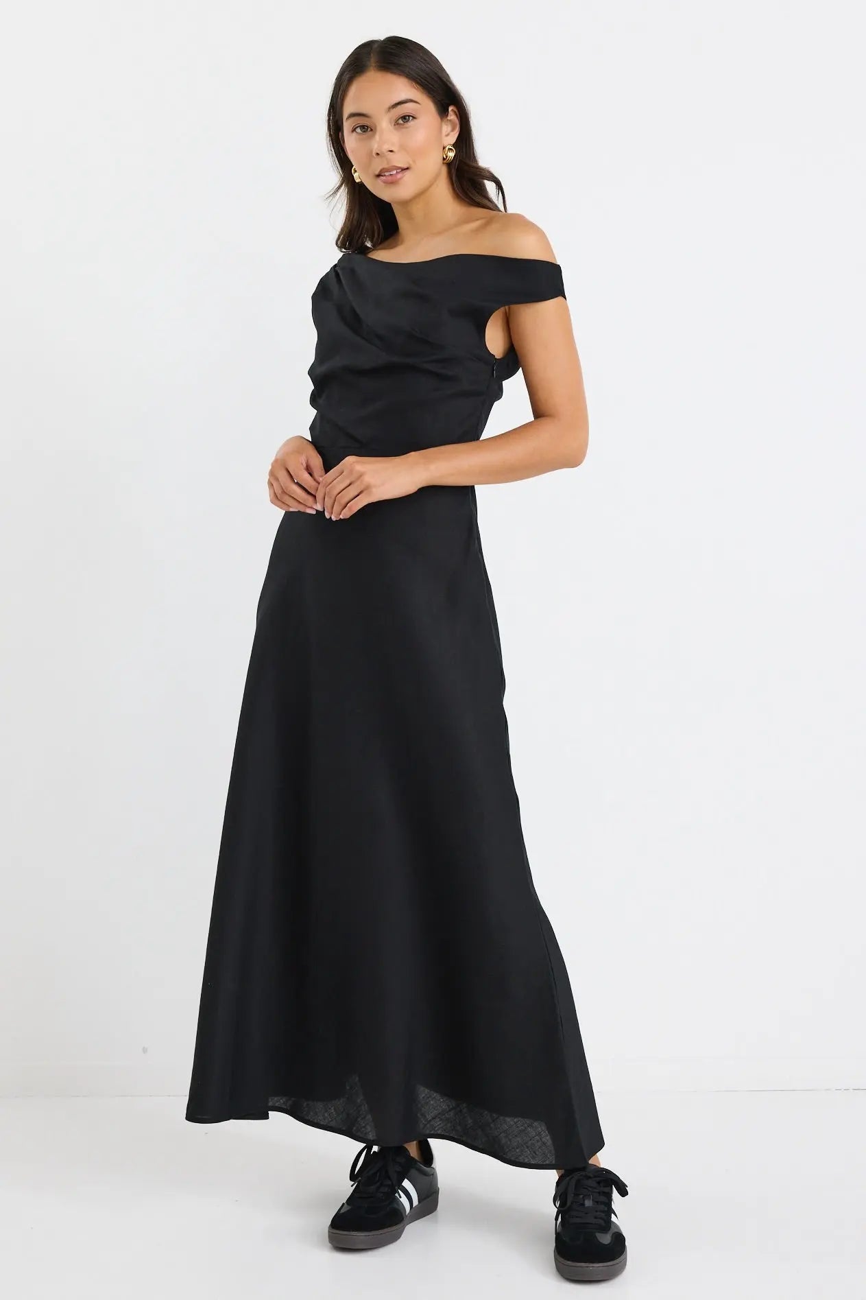 Spotlight Off Shoulder Midi Dress Stories Be Told