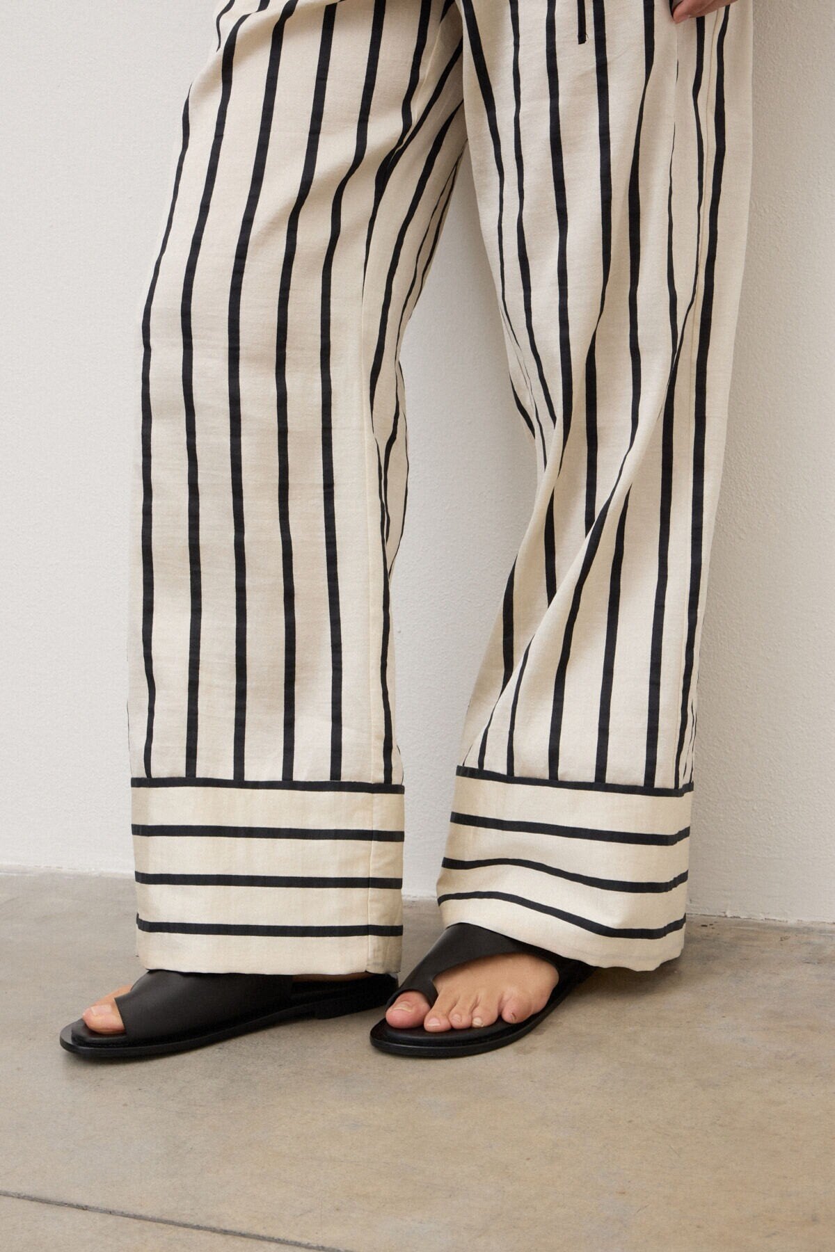 Linen Blend Palazzo Pant
