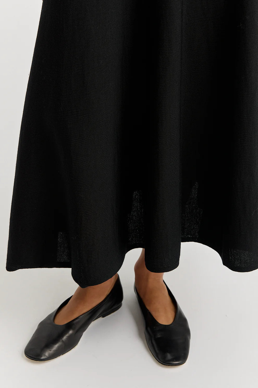 A-Line Knit Midi Skirt