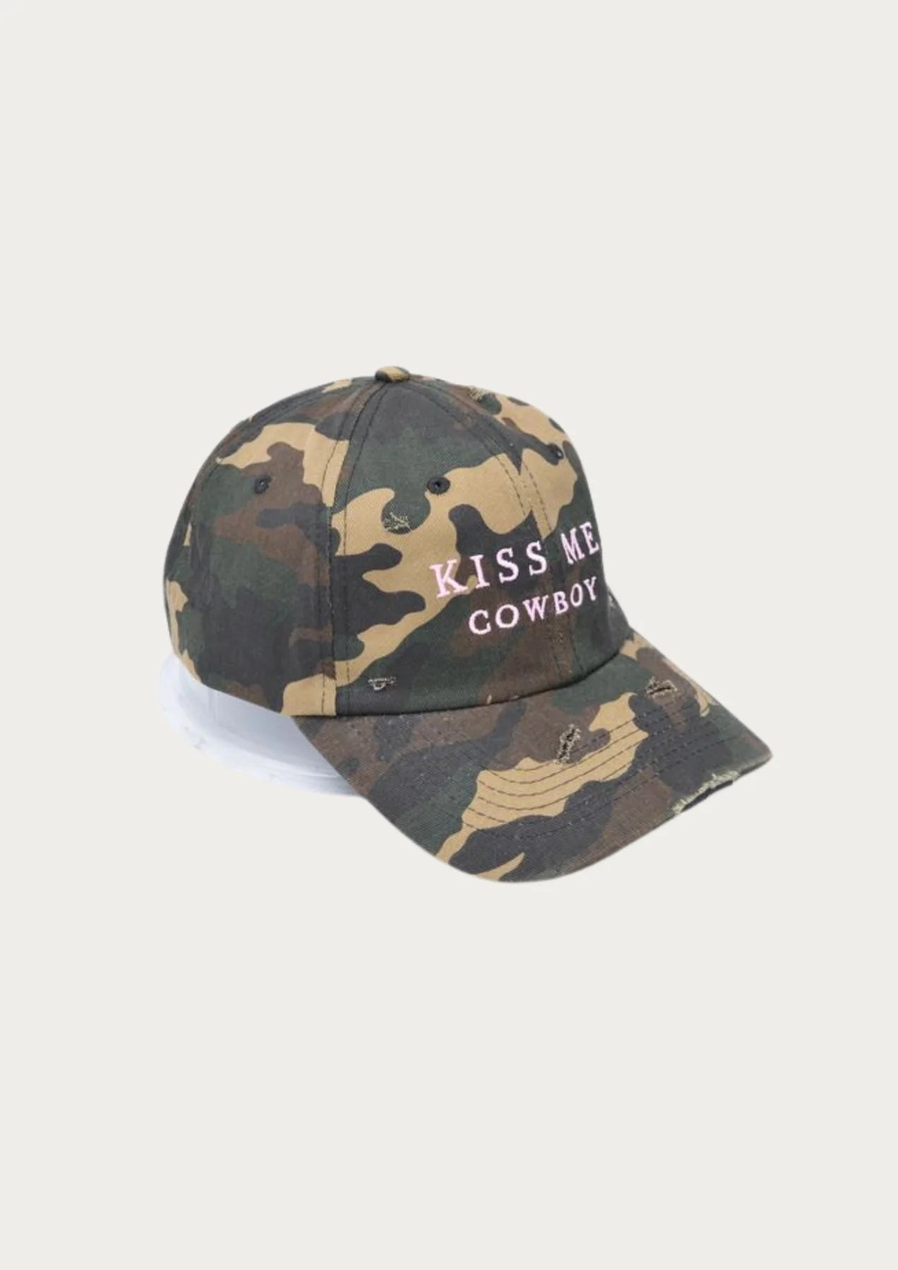 Camo Kiss Me Cowboy Cap
