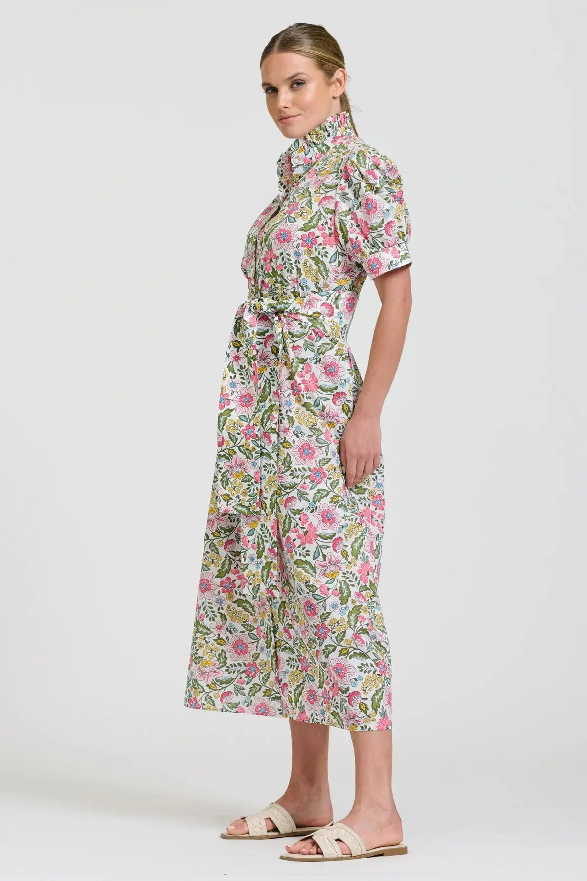 Anais Frill Collar Longline Shirtdress Shirty