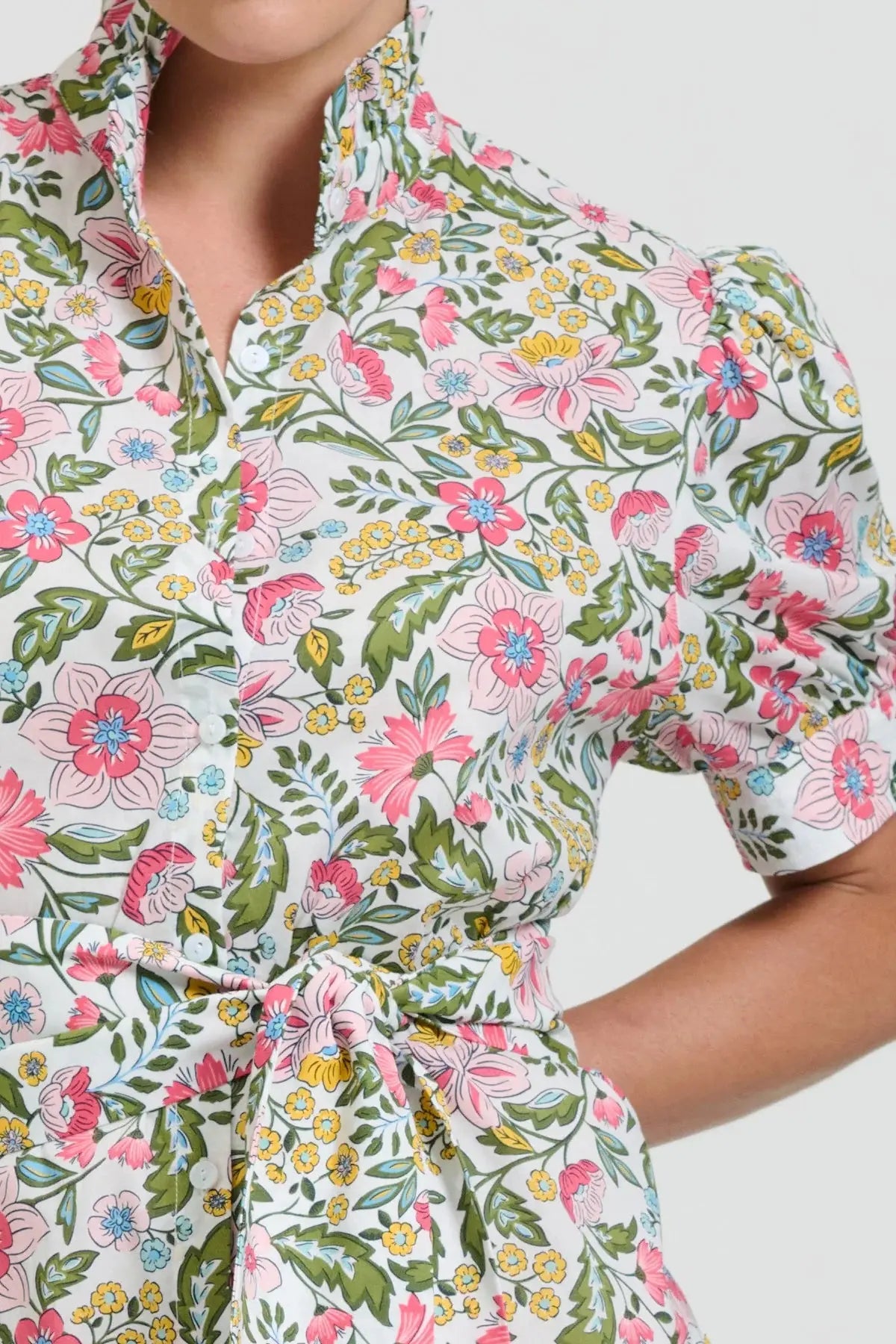 Anais Frill Collar Longline Shirtdress Shirty