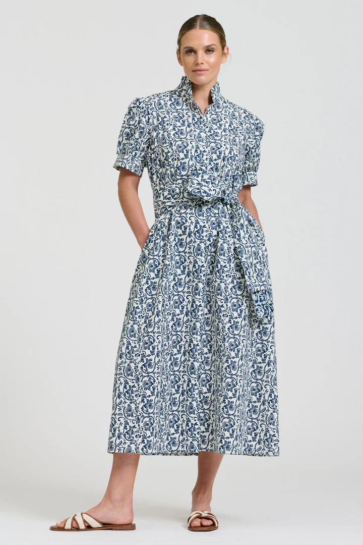 Anais Frill Collar Longline ShirtDress