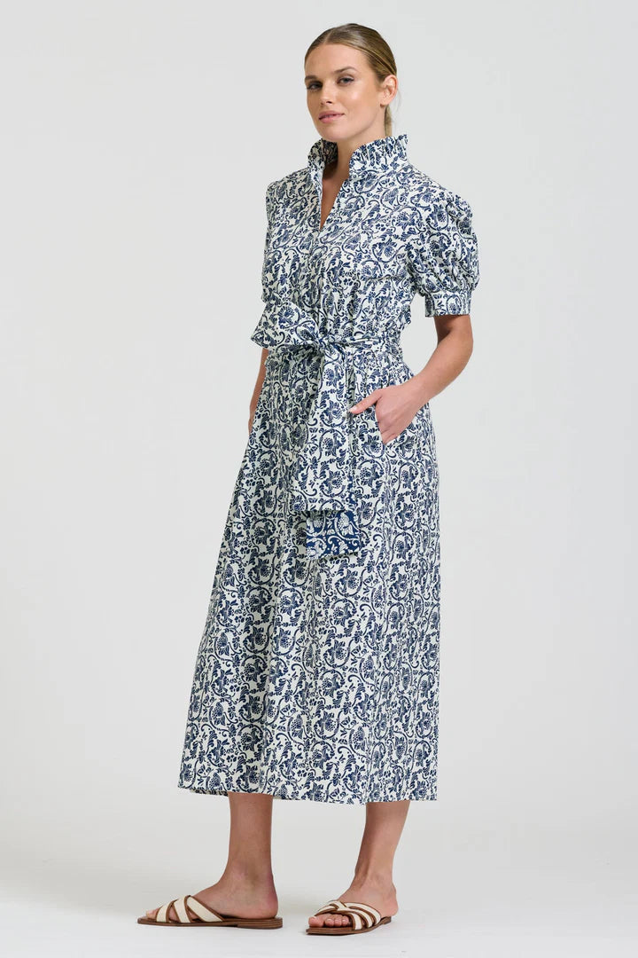 Anais Frill Collar Longline ShirtDress