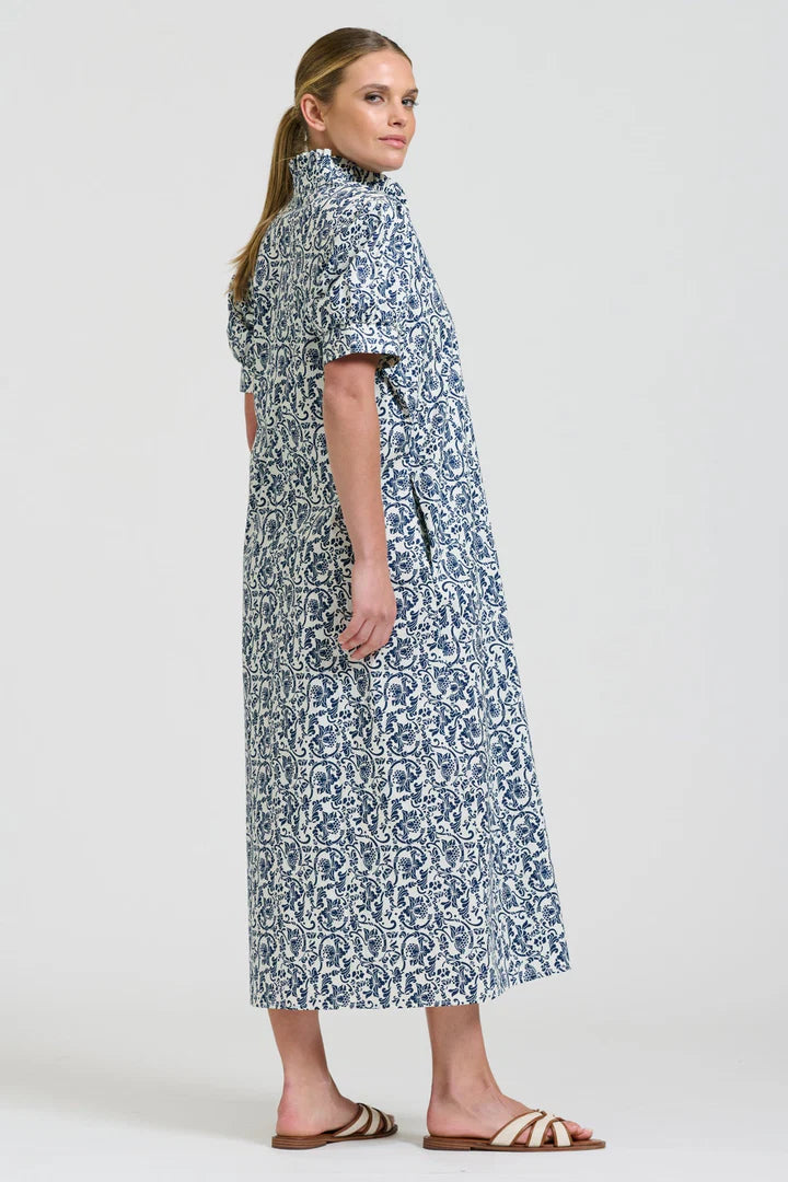 Anais Frill Collar Longline ShirtDress