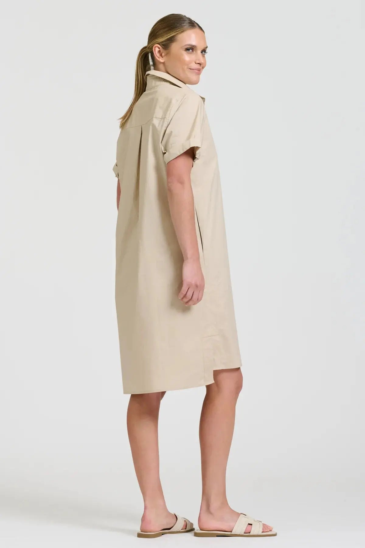 The Katie Short Sleeve Popover Shirtdress Shirty
