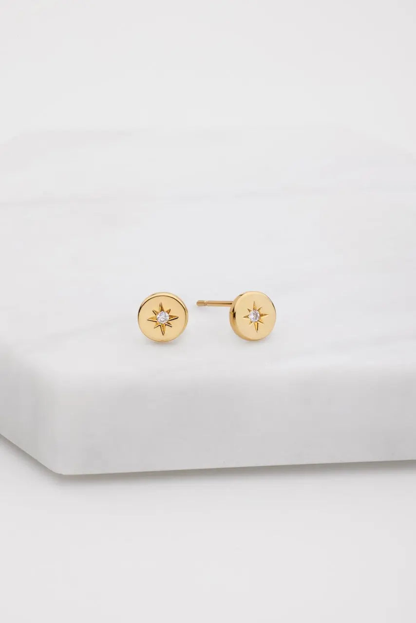 Crystal Disk Stud Zafino