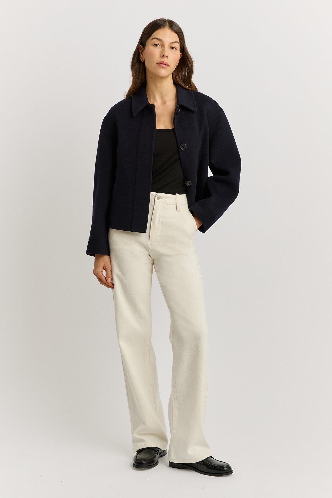 Button Front Wool Jacket