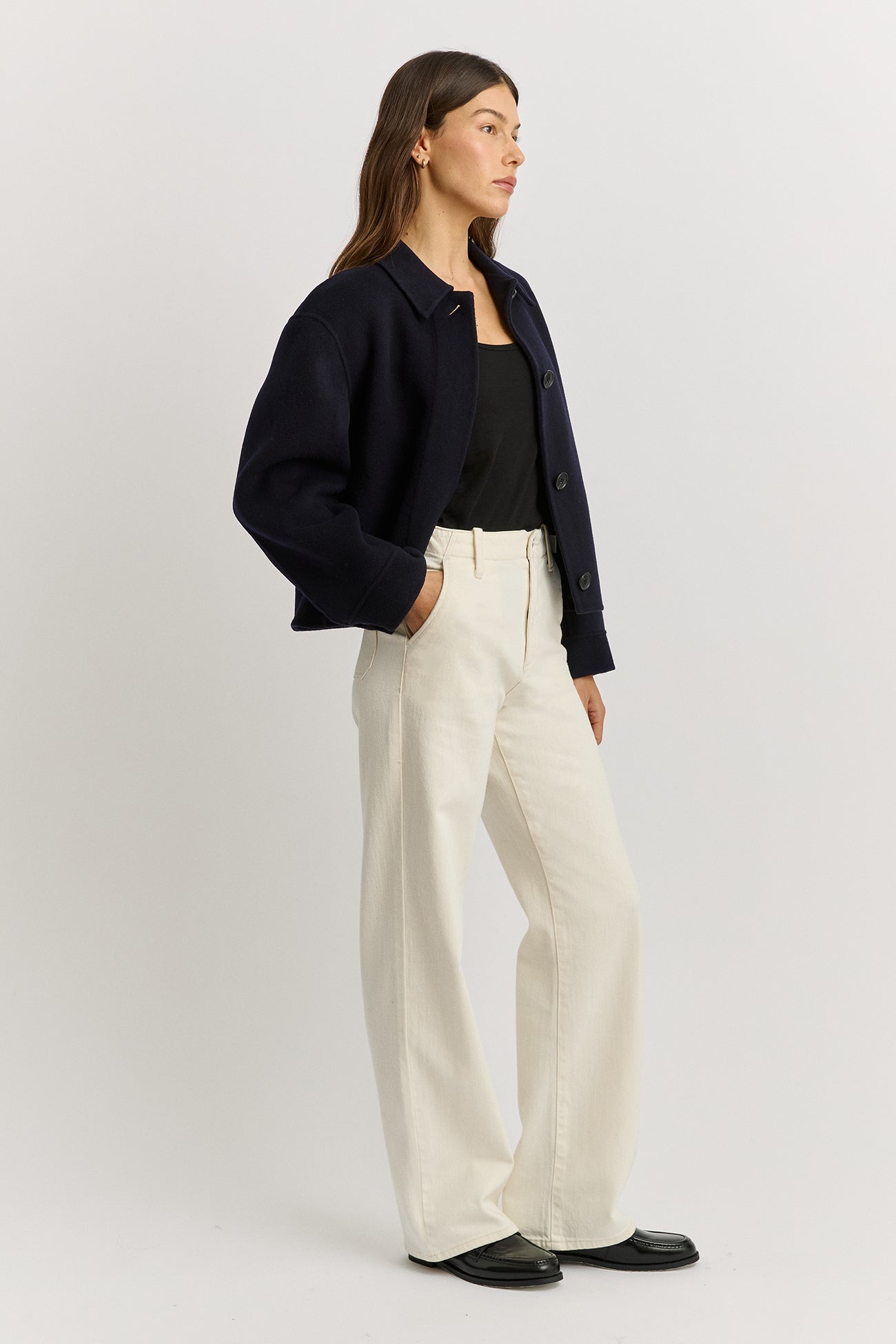 Button Front Wool Jacket