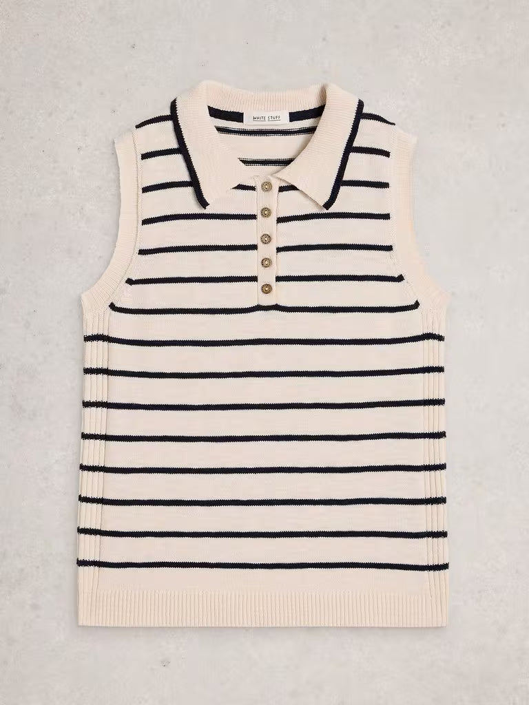 Candice Stripe Collar Vest