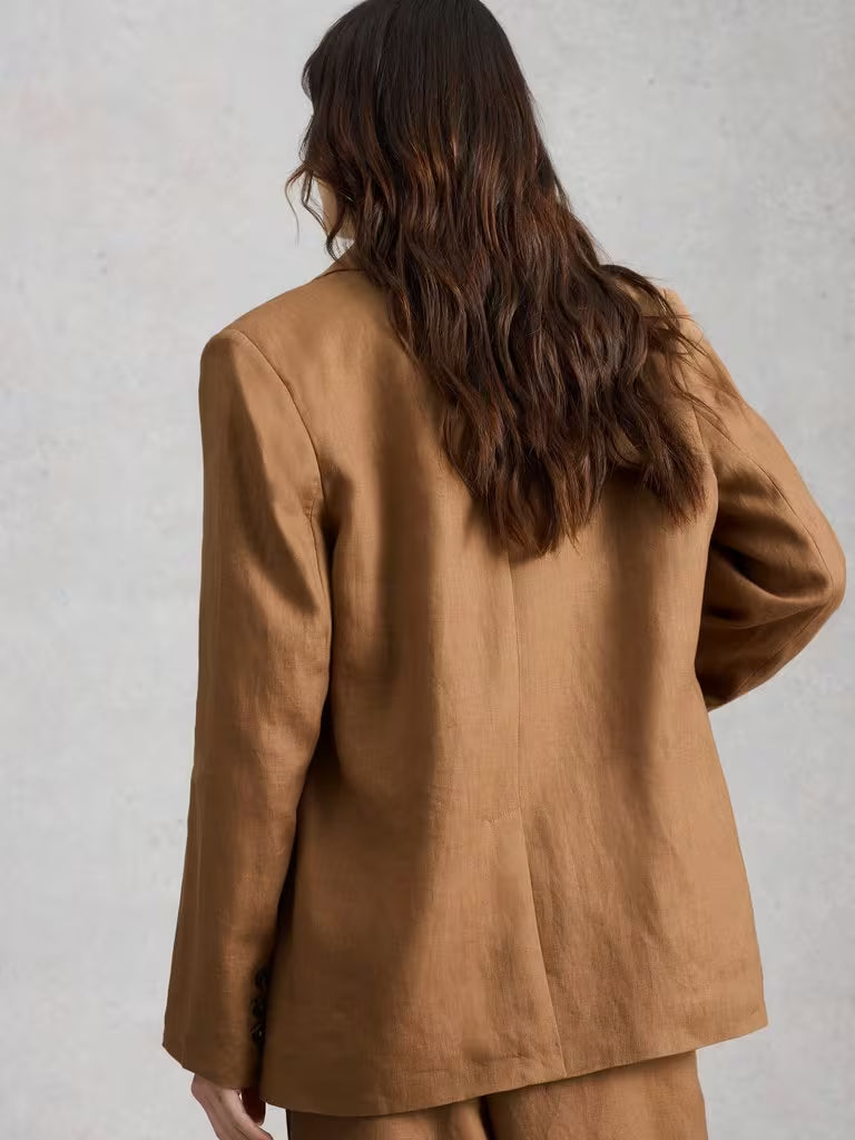 Sasha Linen Blazer - view 3
